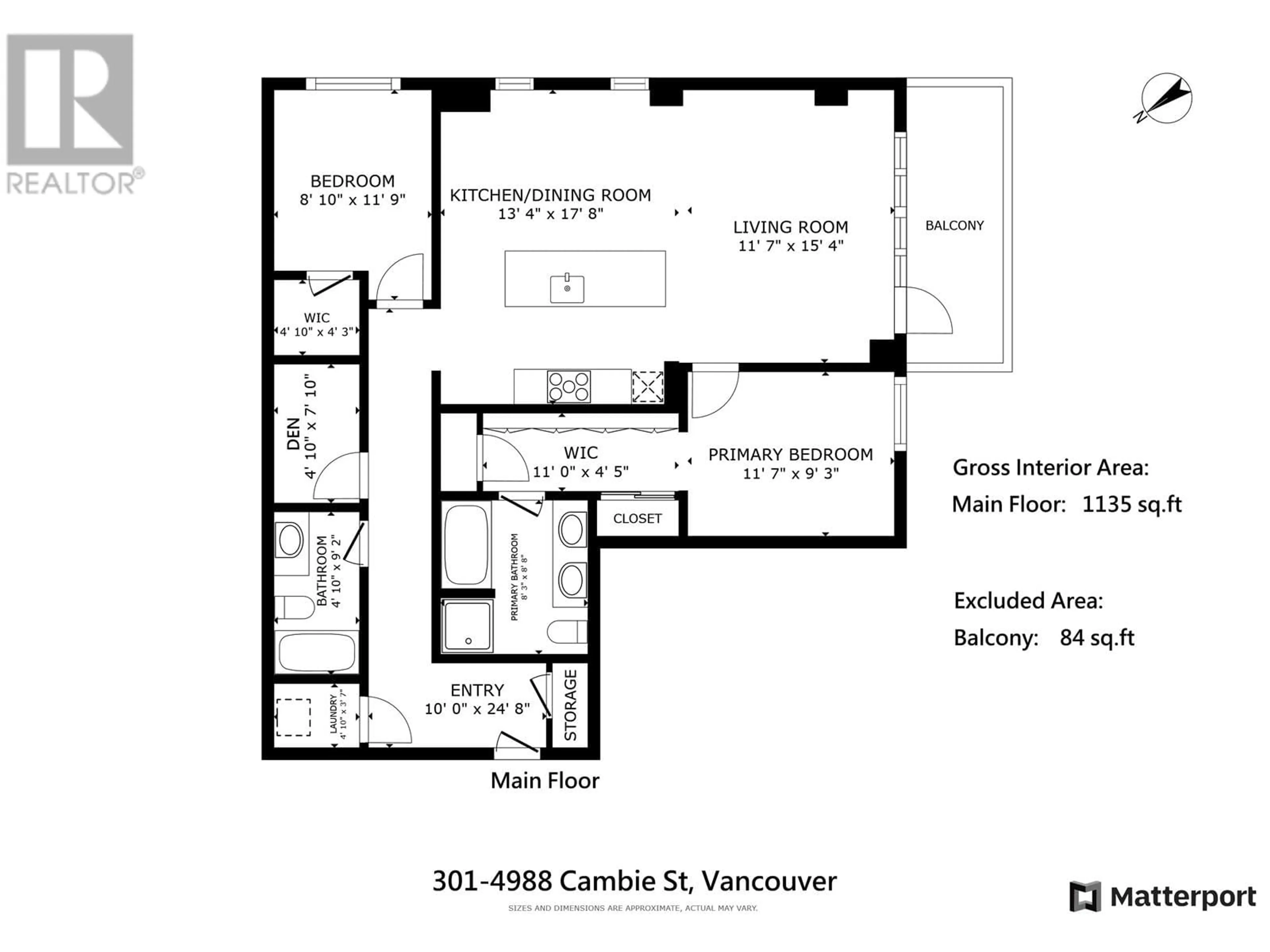 Floor plan for 301 4988 CAMBIE STREET, Vancouver British Columbia V5Z2Z5