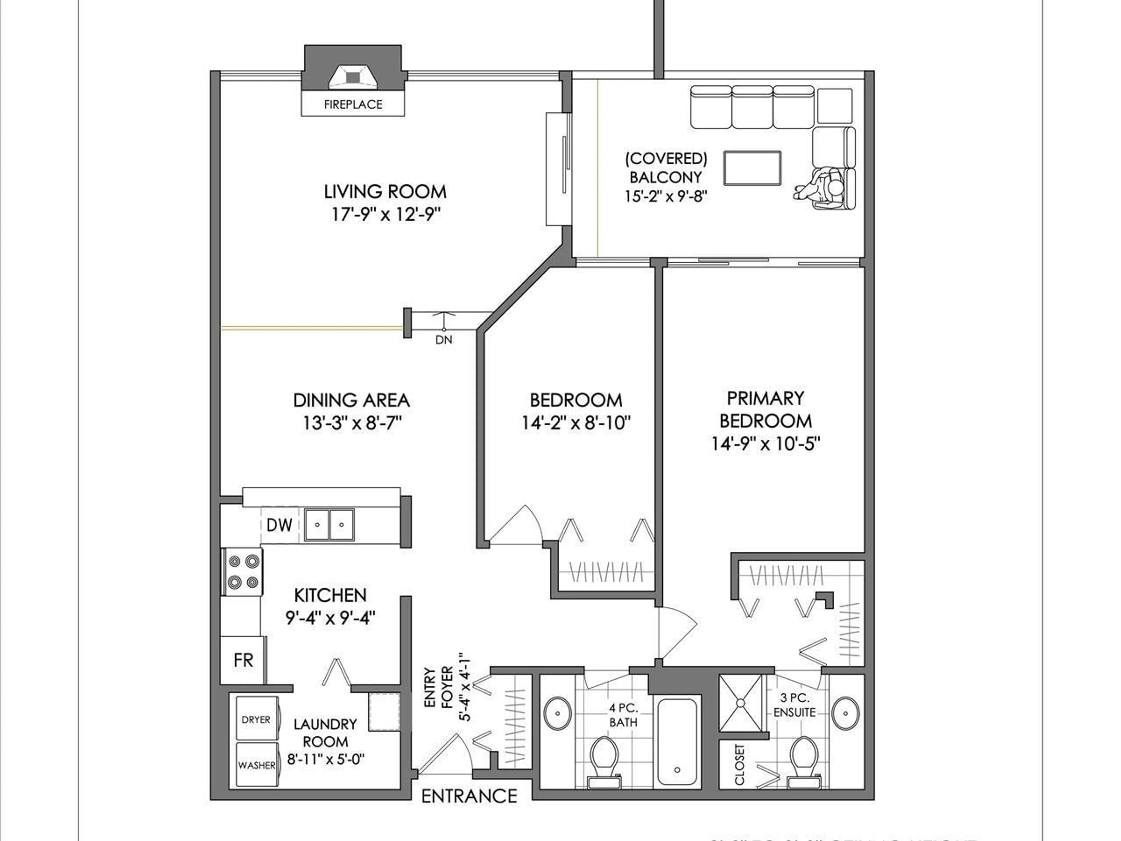 Floor plan for 306 15282 19 AVENUE, Surrey British Columbia V4A1X6