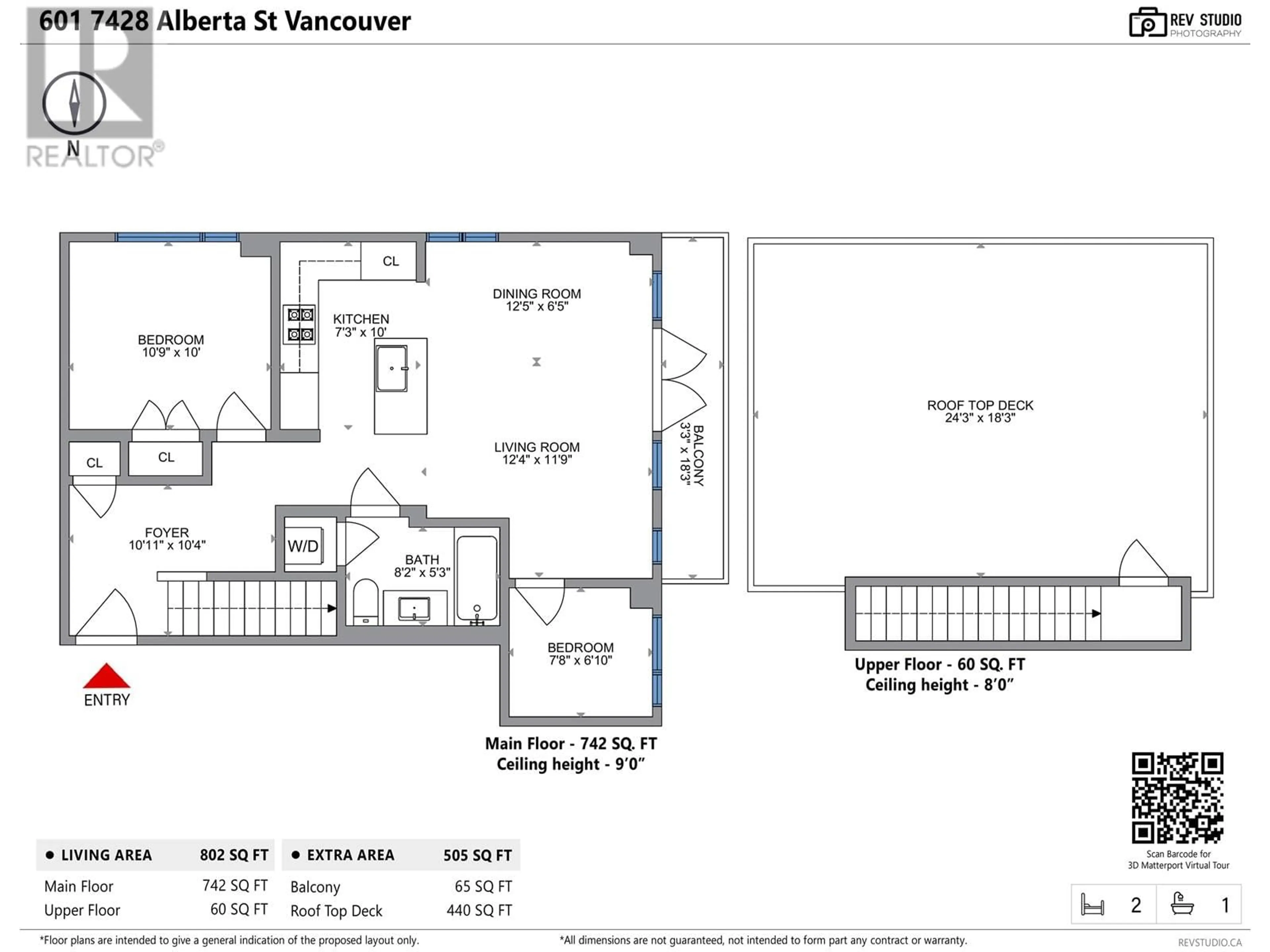 Floor plan for 601 - 7428 ALBERTA STREET, Vancouver British Columbia V5X0J5