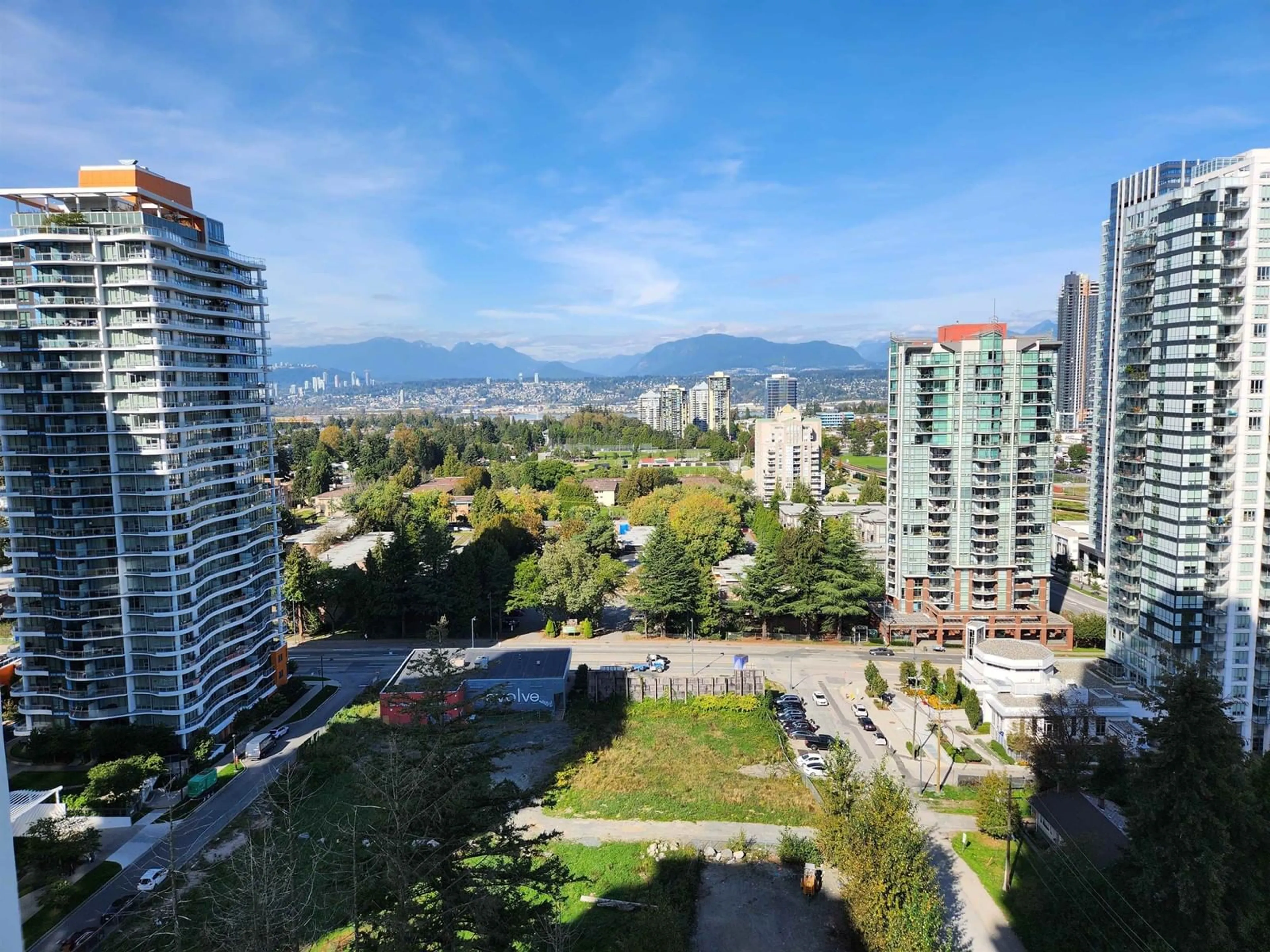 A pic from outside/outdoor area/front of a property/back of a property/a pic from drone, city buildings view from balcony for 1803 - 13350 CENTRAL, Surrey British Columbia V3T0S1
