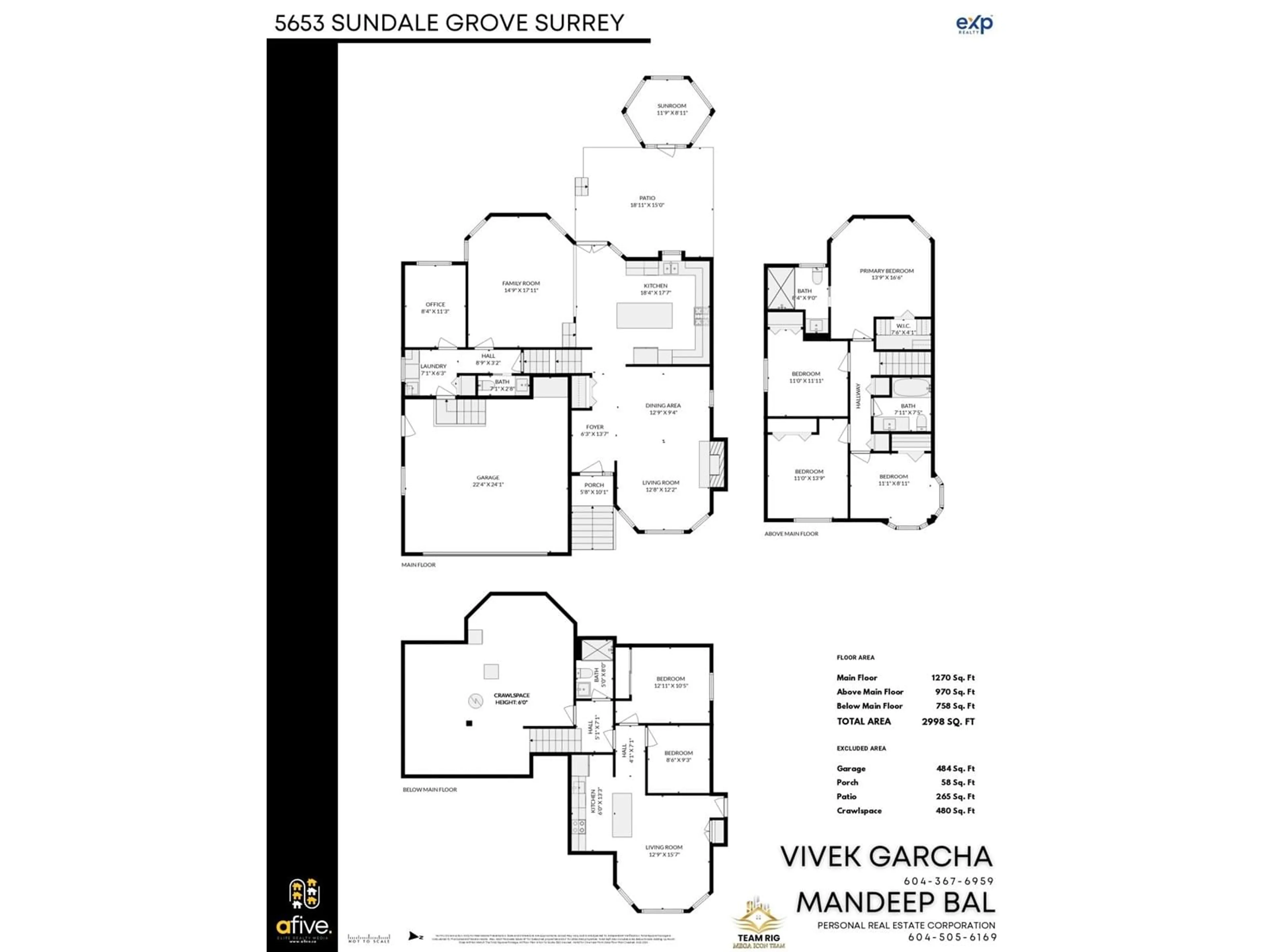 Floor plan for 5653 SUNDALE GROVE, Surrey British Columbia V3S7M7