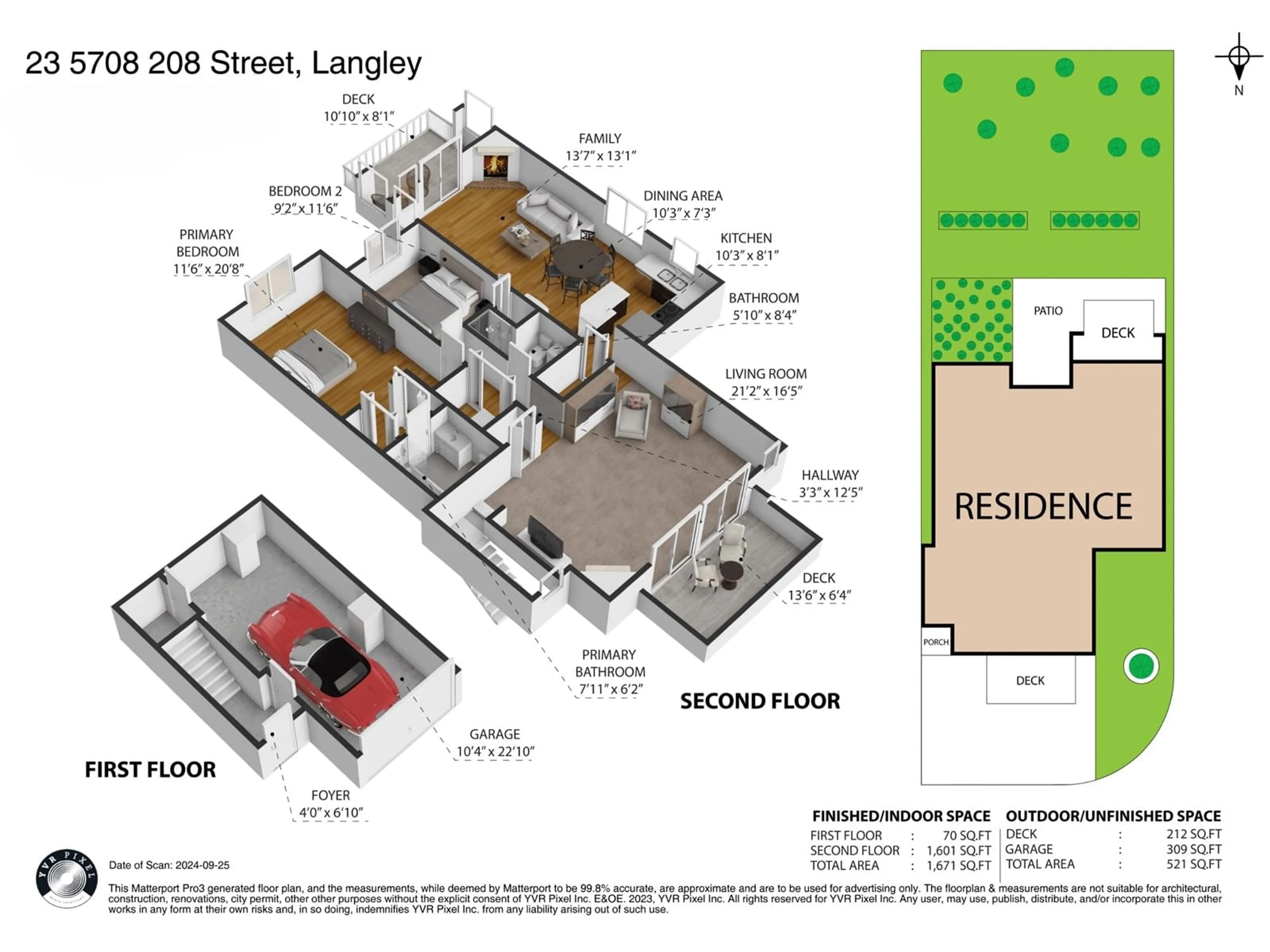 Floor plan for 23 5708 208 STREET, Langley British Columbia V3A8L4