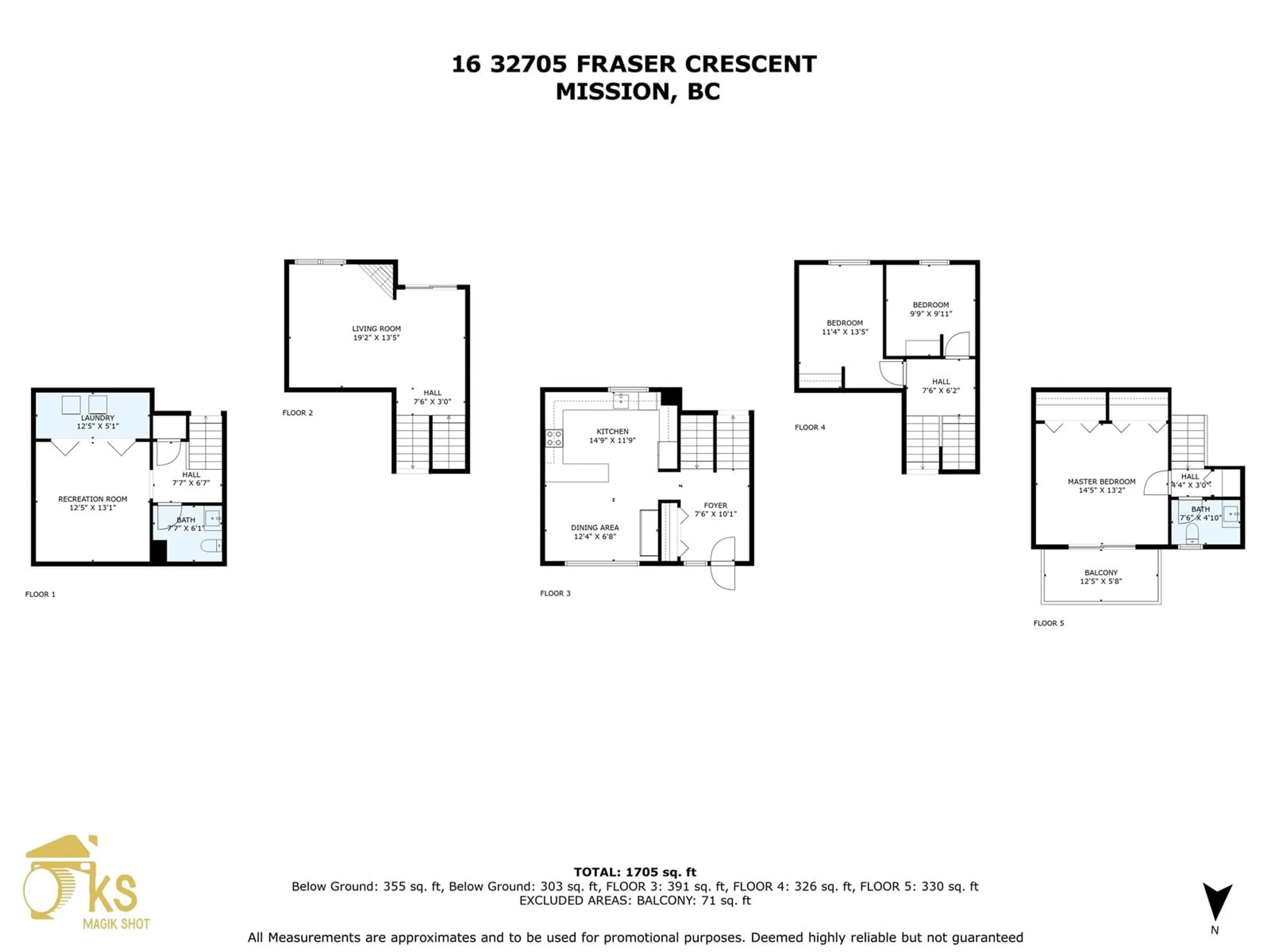 Floor plan for 16 32705 FRASER CRESCENT, Mission British Columbia V2V1C9