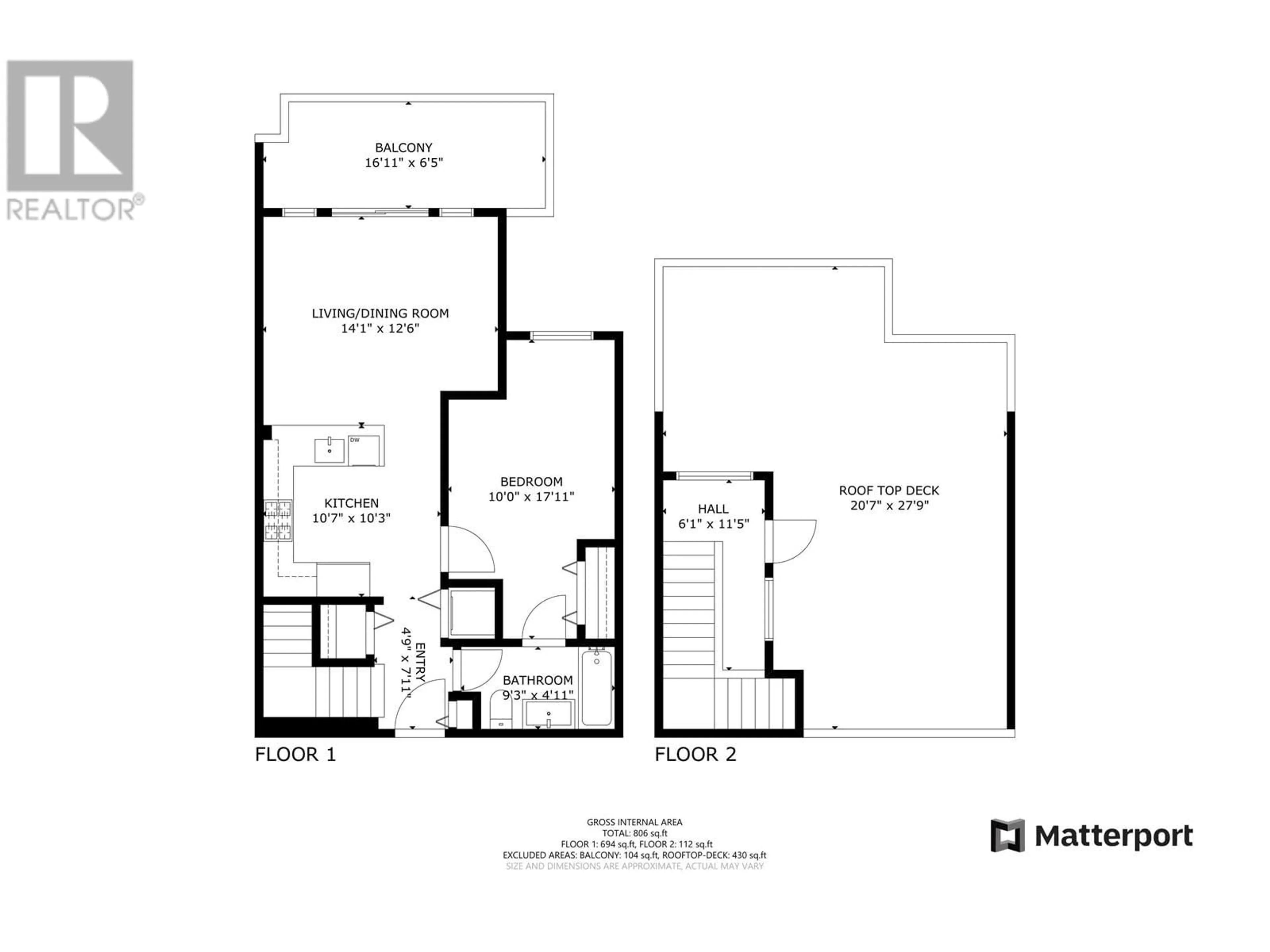 Floor plan for PH11 6033 GRAY AVENUE, Vancouver British Columbia V6S0G3