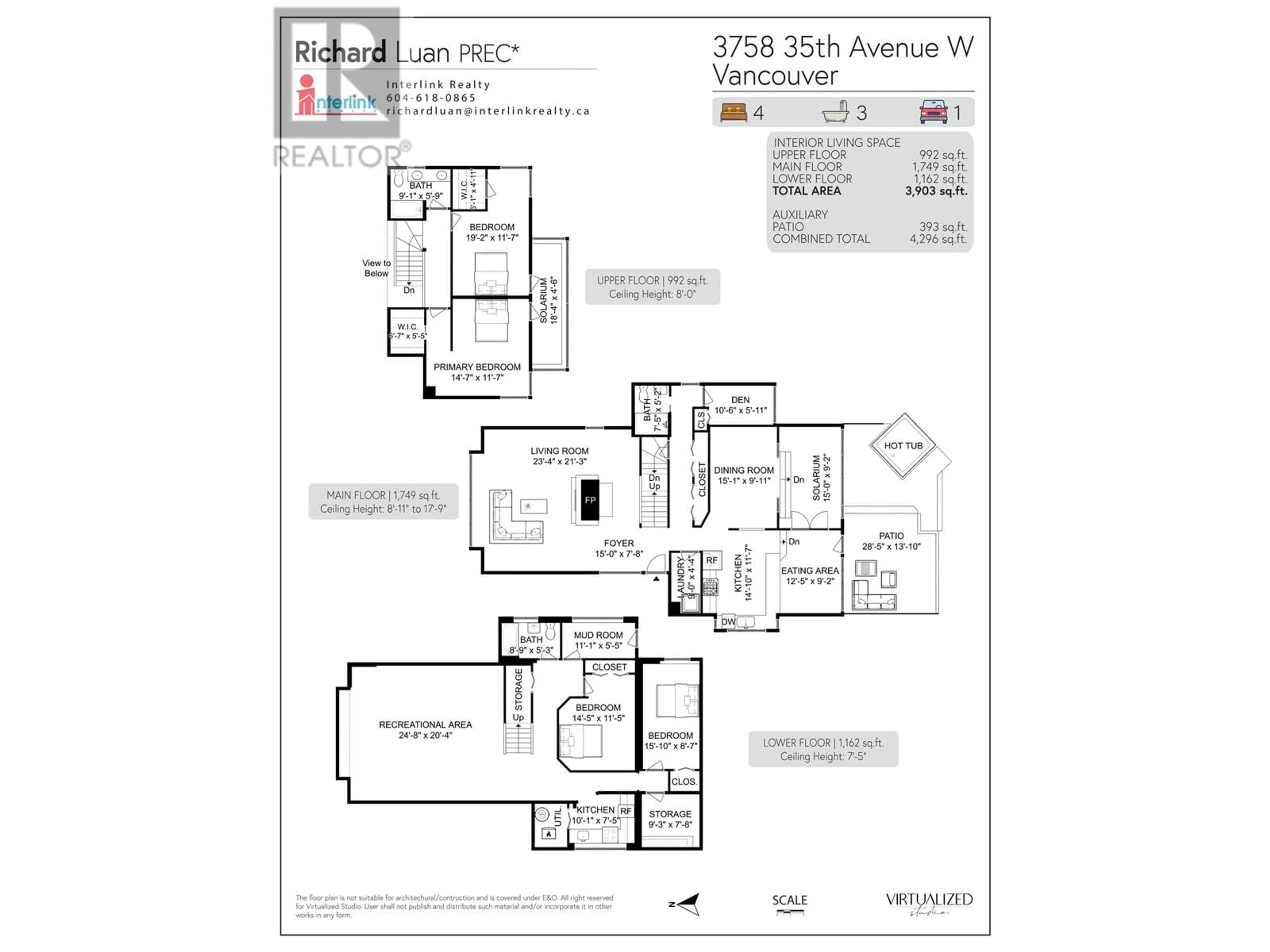 Floor plan for 3758 35TH AVENUE, Vancouver British Columbia V6N2N7
