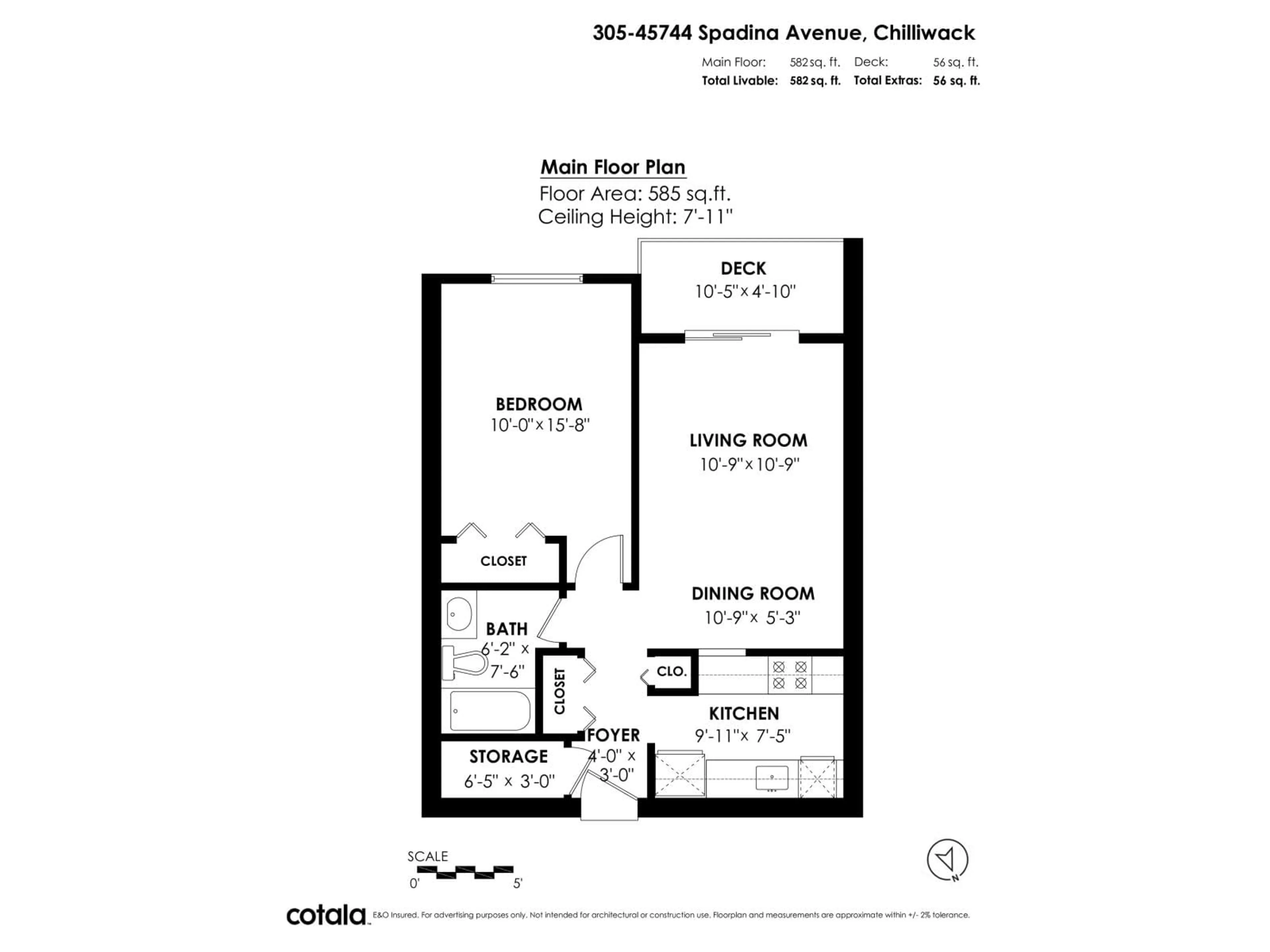 Floor plan for 305 45744 SPADINA AVENUE, Chilliwack British Columbia V2P1T6