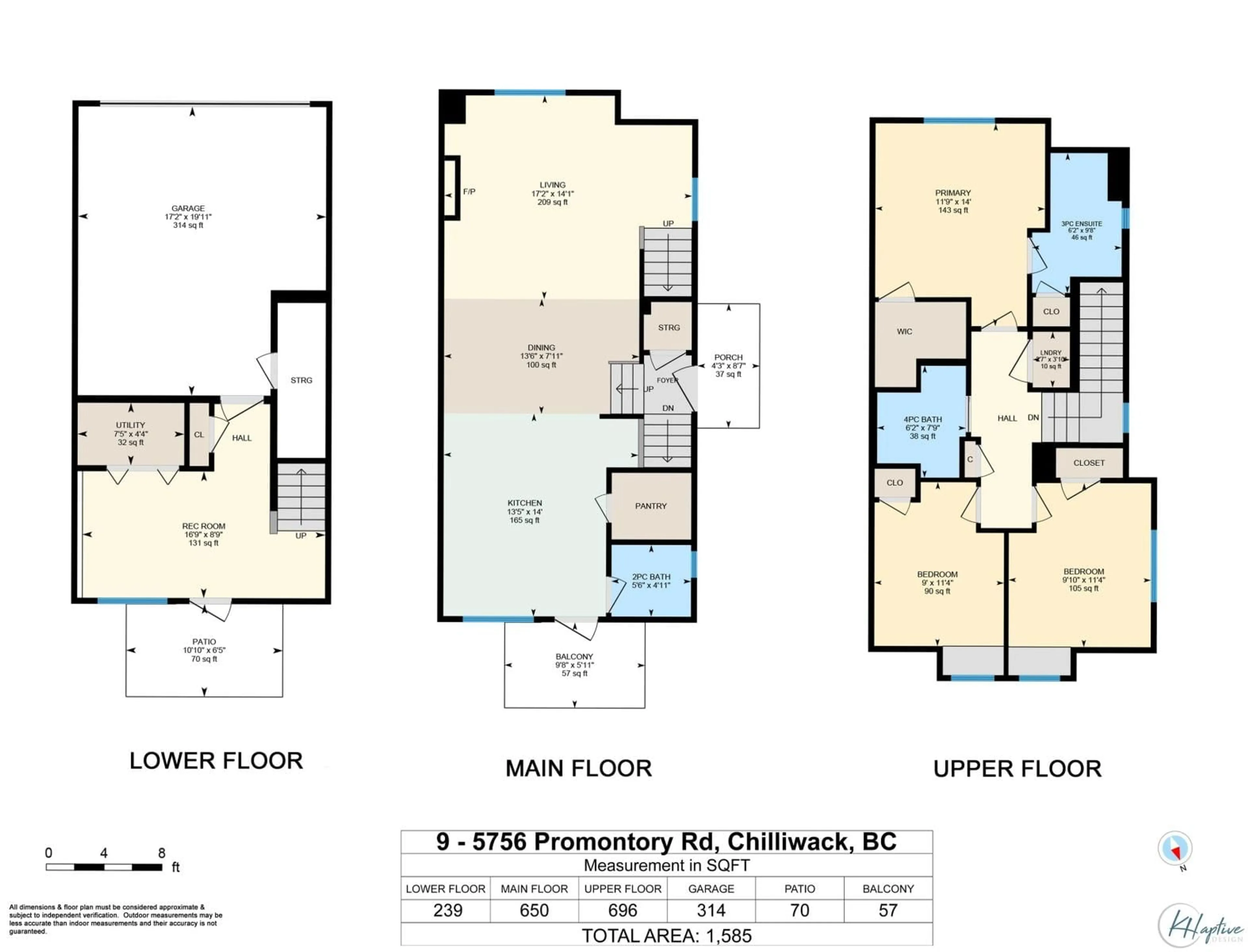 Floor plan for 9 5756 PROMONTORY ROAD, Chilliwack British Columbia V2R0V8