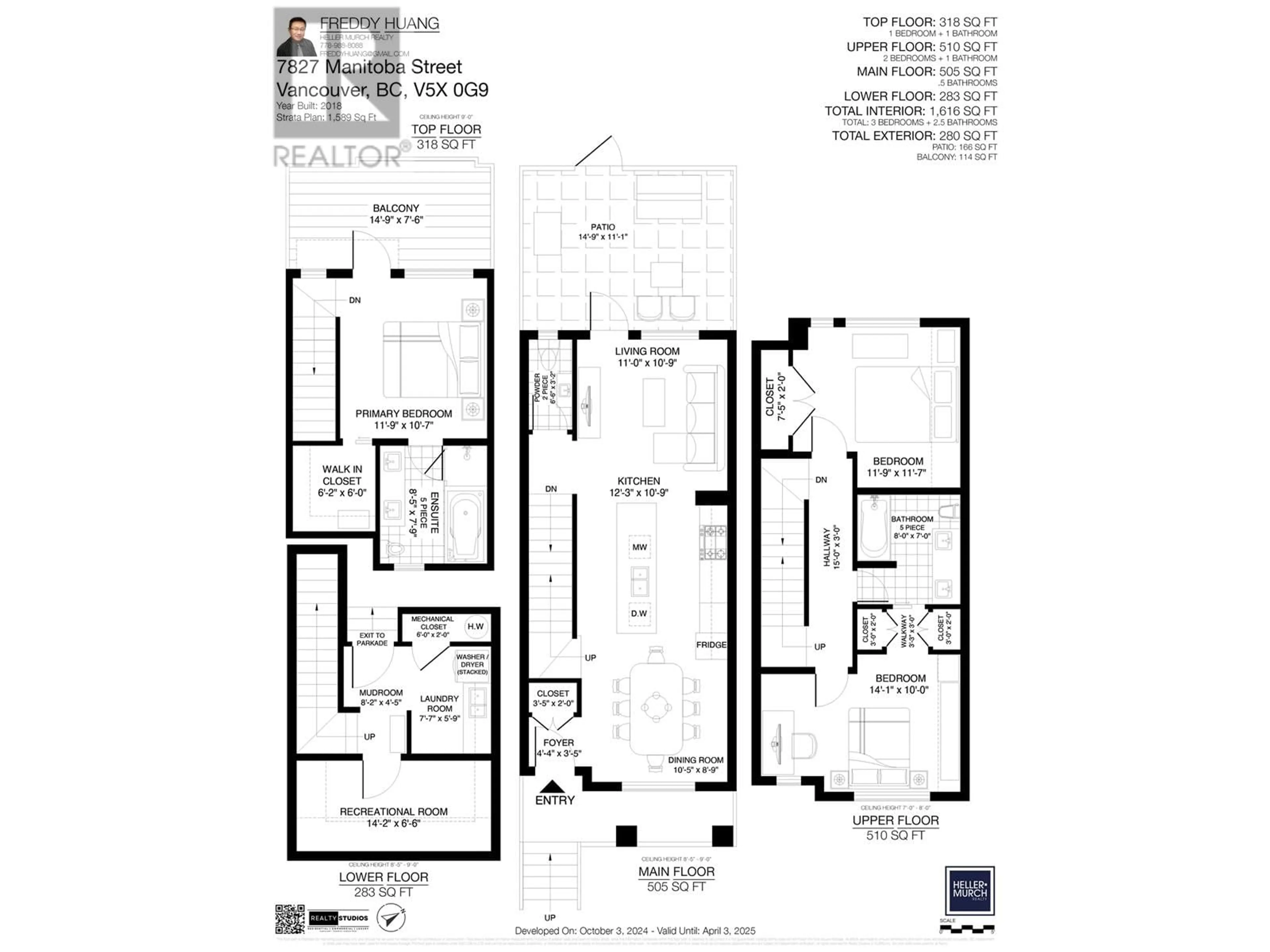 Floor plan for 7827 MANITOBA STREET, Vancouver British Columbia V5X0G9