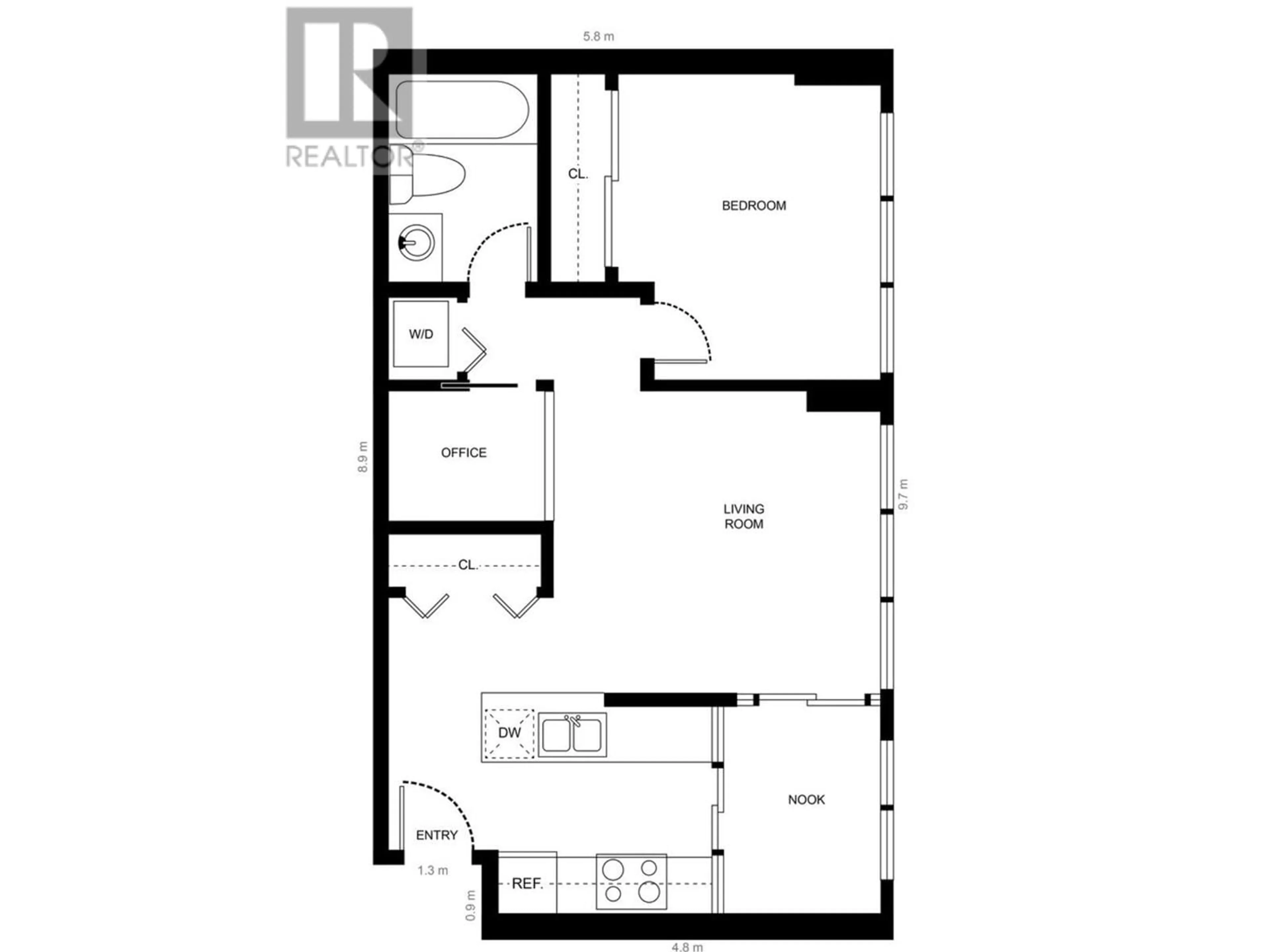 Floor plan for 2605 1200 W GEORGIA STREET, Vancouver British Columbia V6E4R2