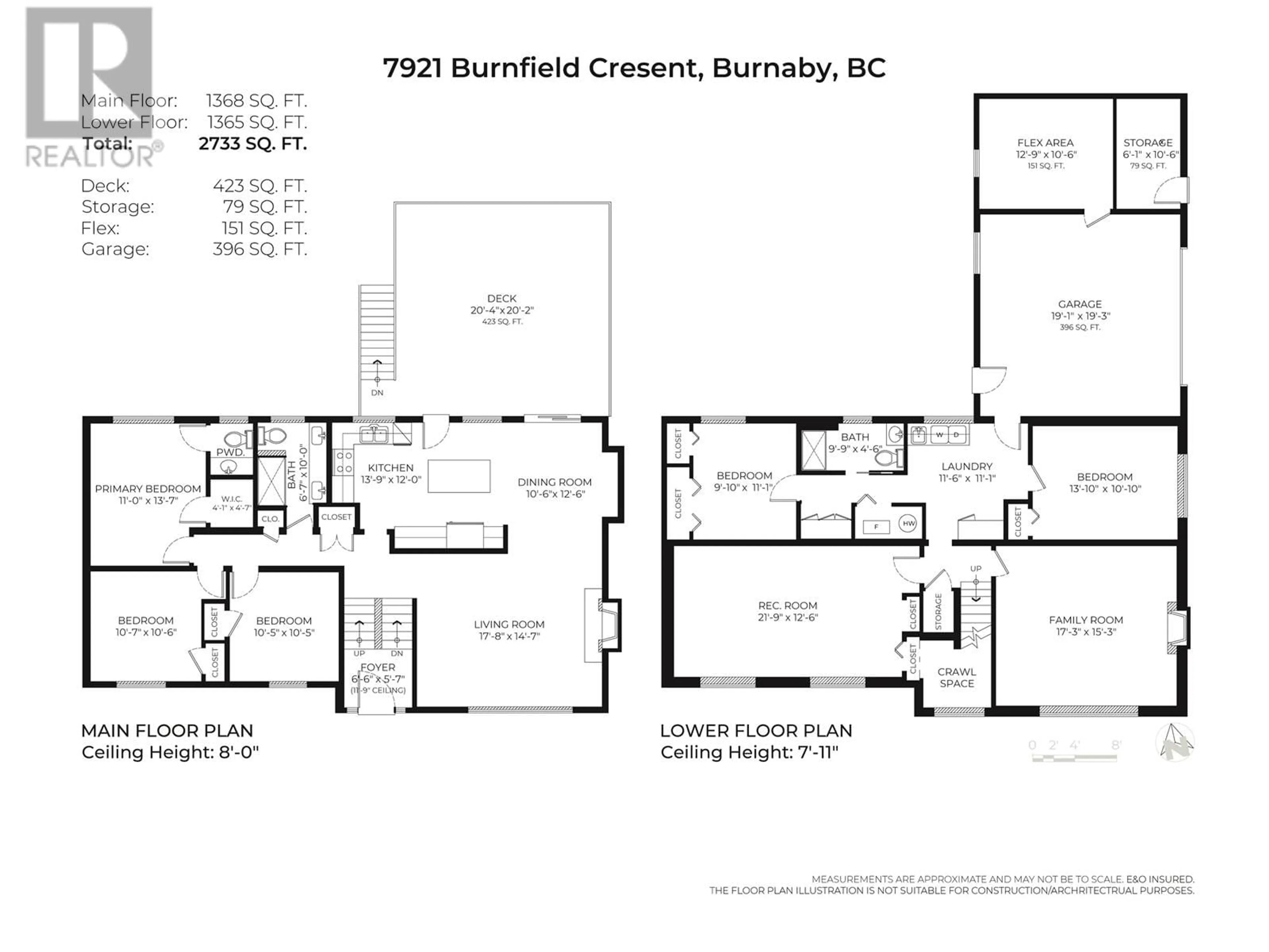 Floor plan for 7921 BURNFIELD CRESCENT, Burnaby British Columbia V5E2B8