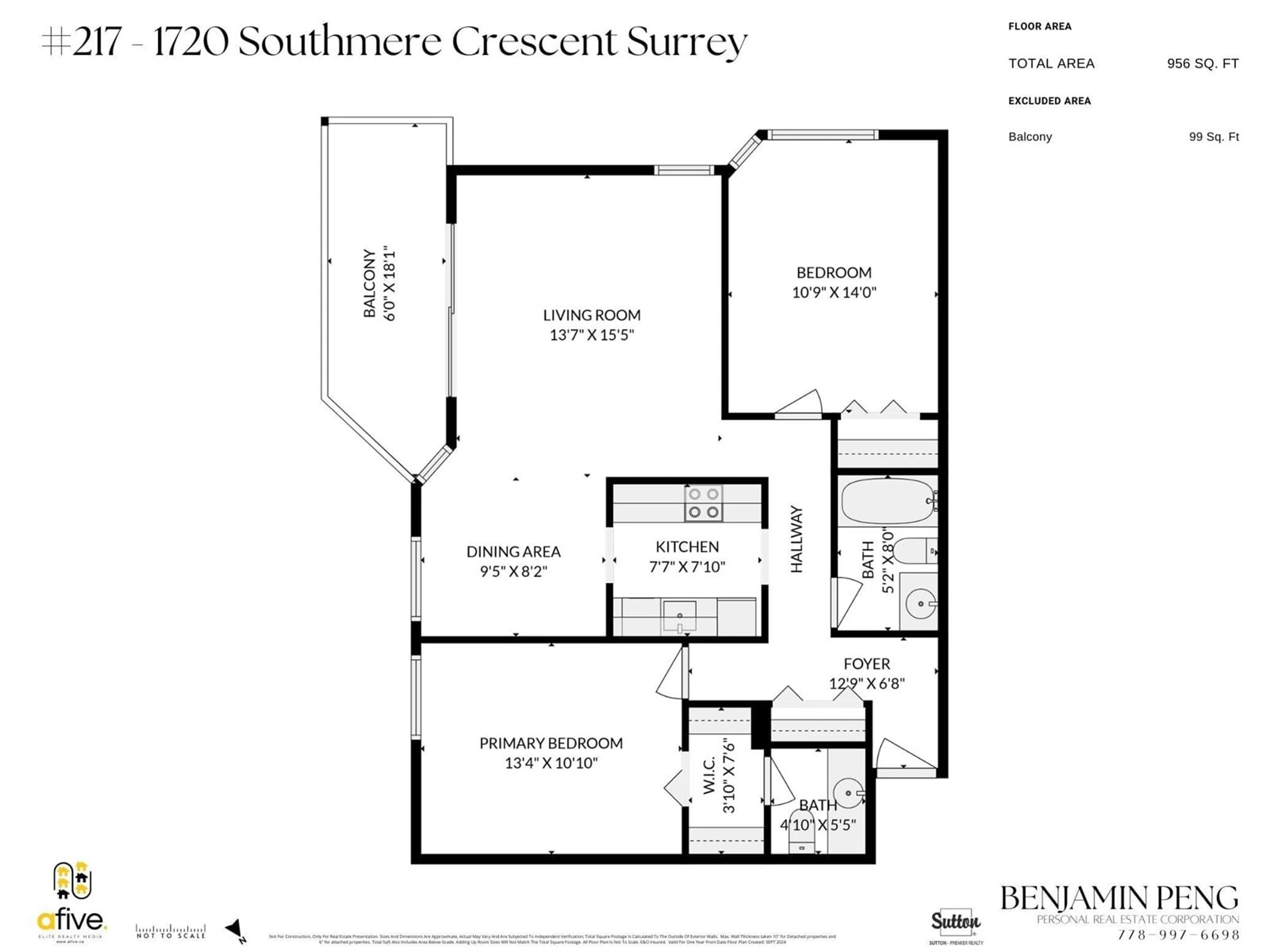 Floor plan for 217 1720 SOUTHMERE CRESCENT, Surrey British Columbia V4A6E3