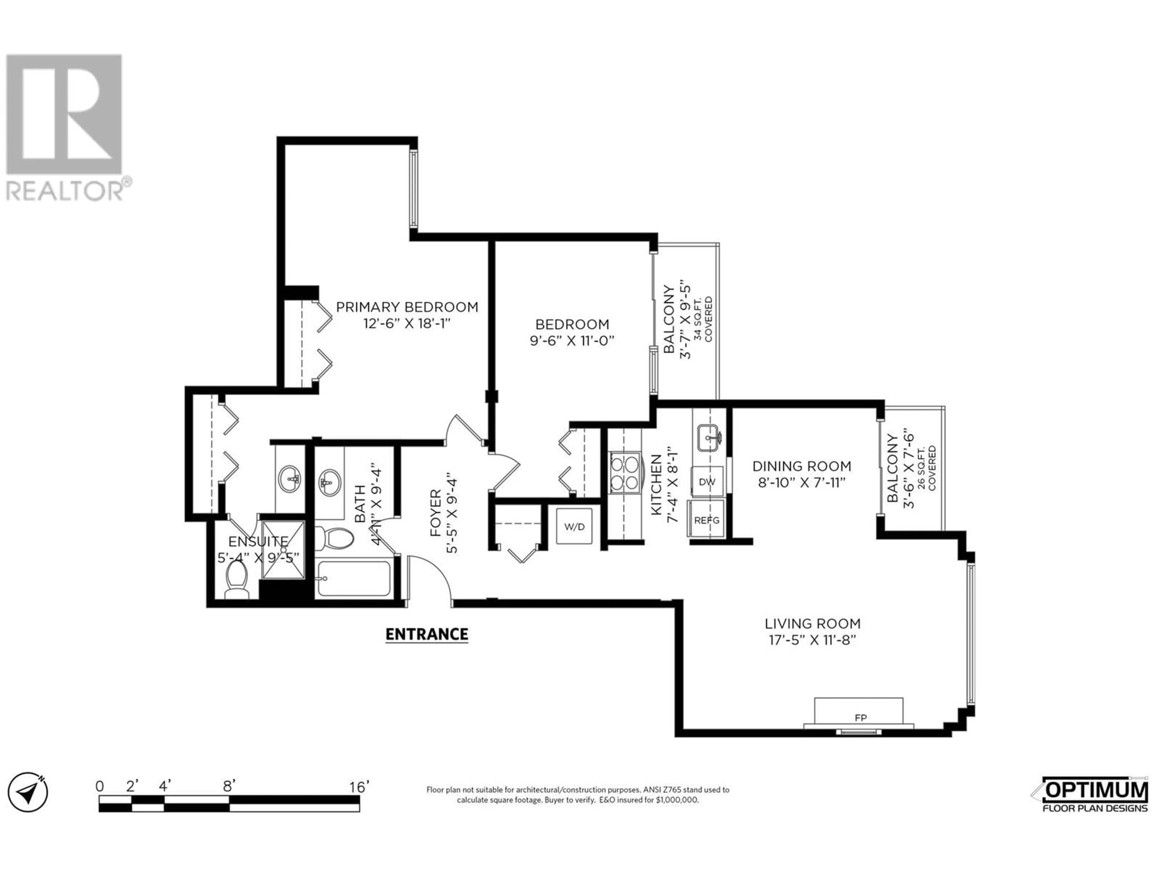 Floor plan for 201 1535 NELSON STREET, Vancouver British Columbia V6G1M2