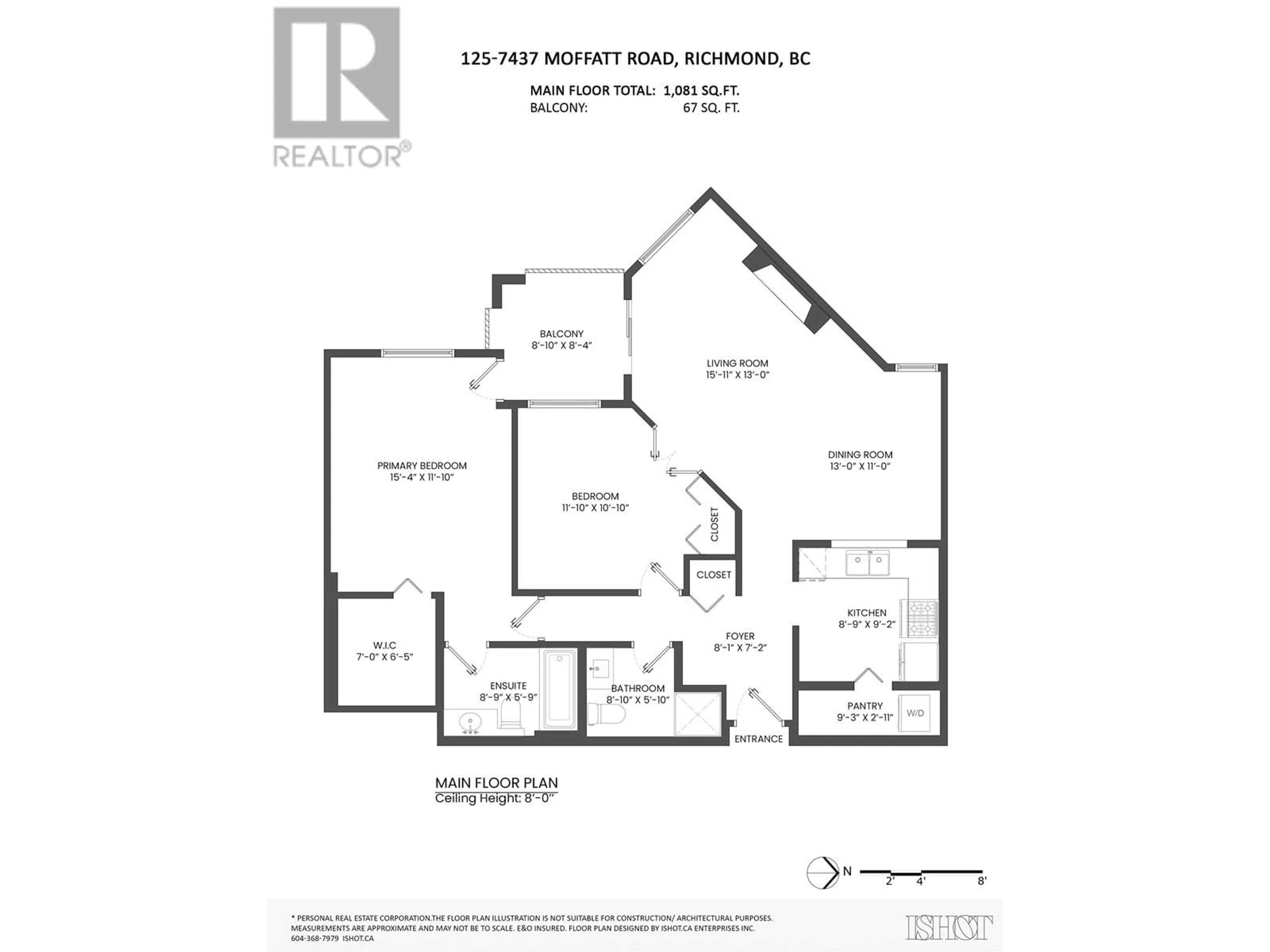 Floor plan for 125 7437 MOFFATT ROAD, Richmond British Columbia V6Y3V9