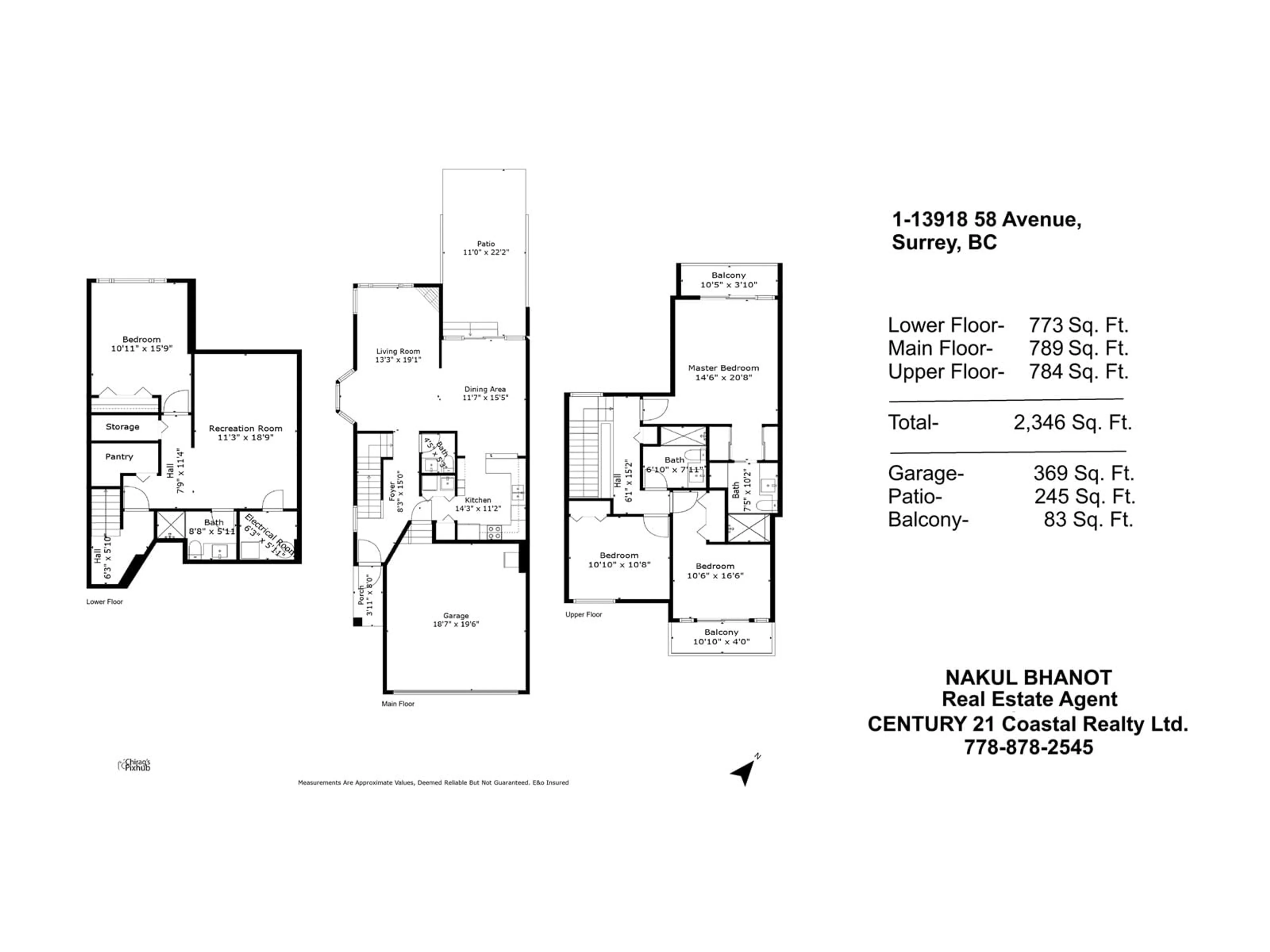 Floor plan for 1 13918 58 AVENUE, Surrey British Columbia V3X3N8