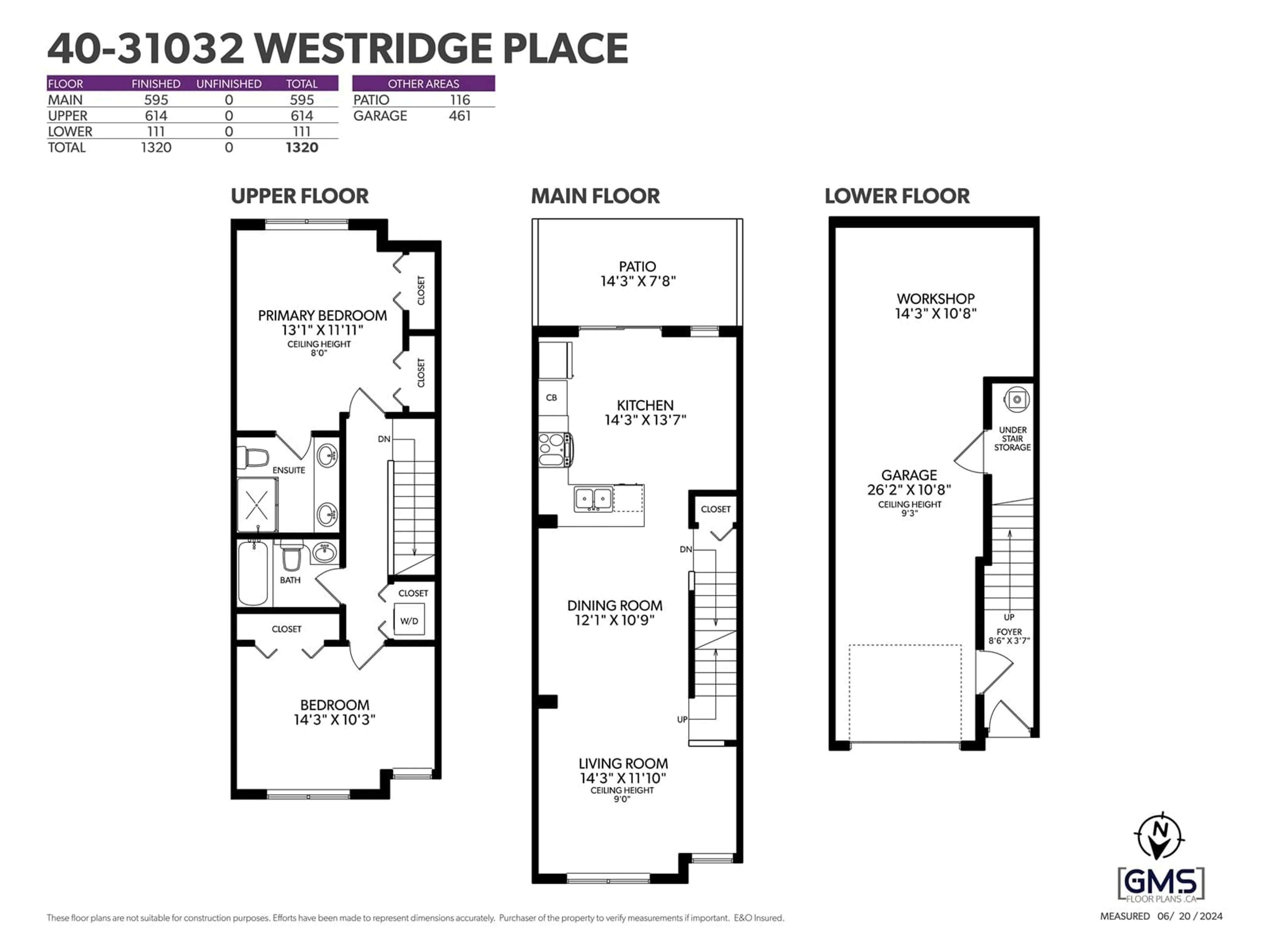 Floor plan for 40 31032 WESTRIDGE PLACE, Abbotsford British Columbia V3T0C6