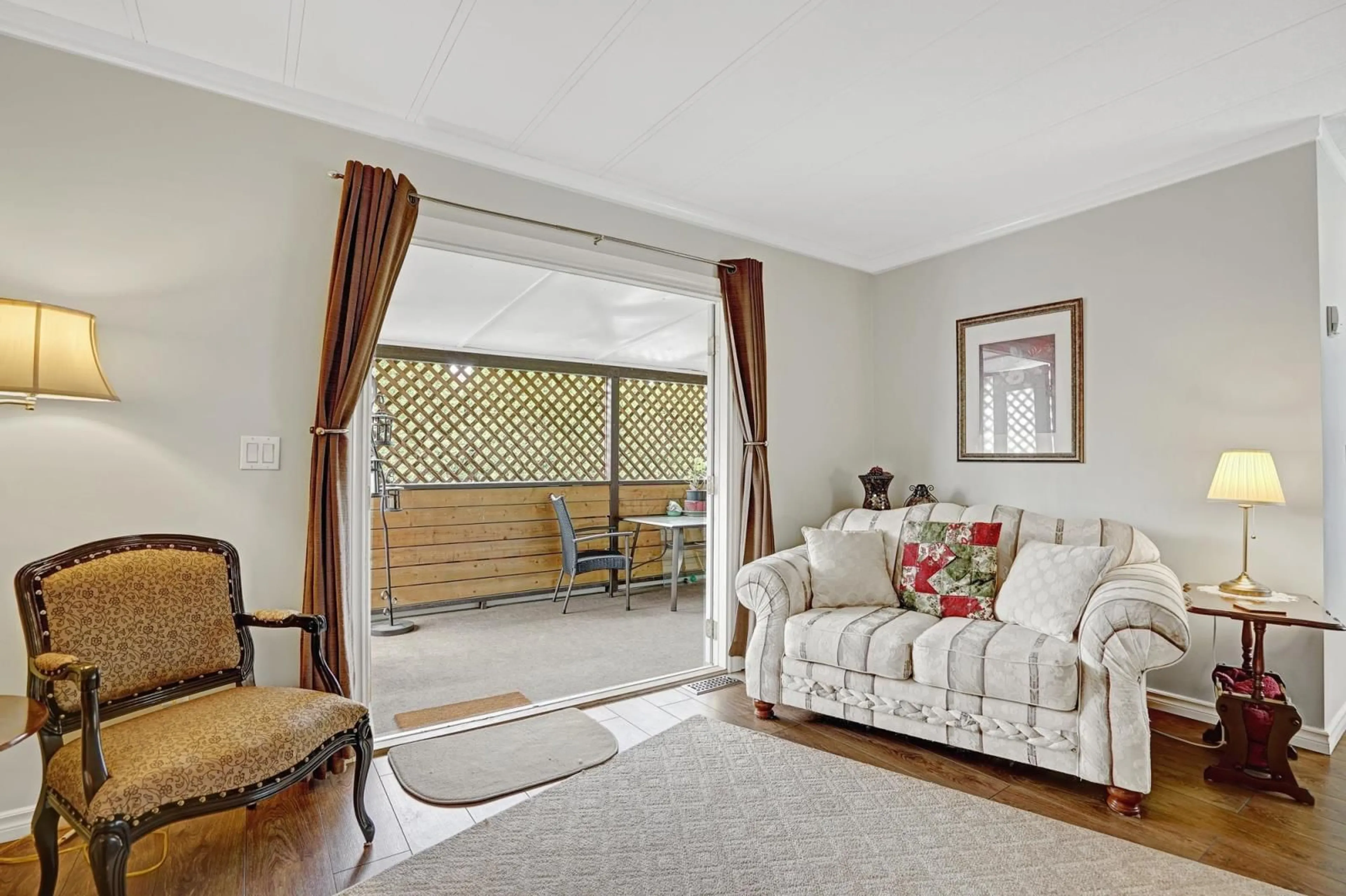 Living room, wood floors for 123 6338 VEDDER ROAD, Chilliwack British Columbia V2R3R4