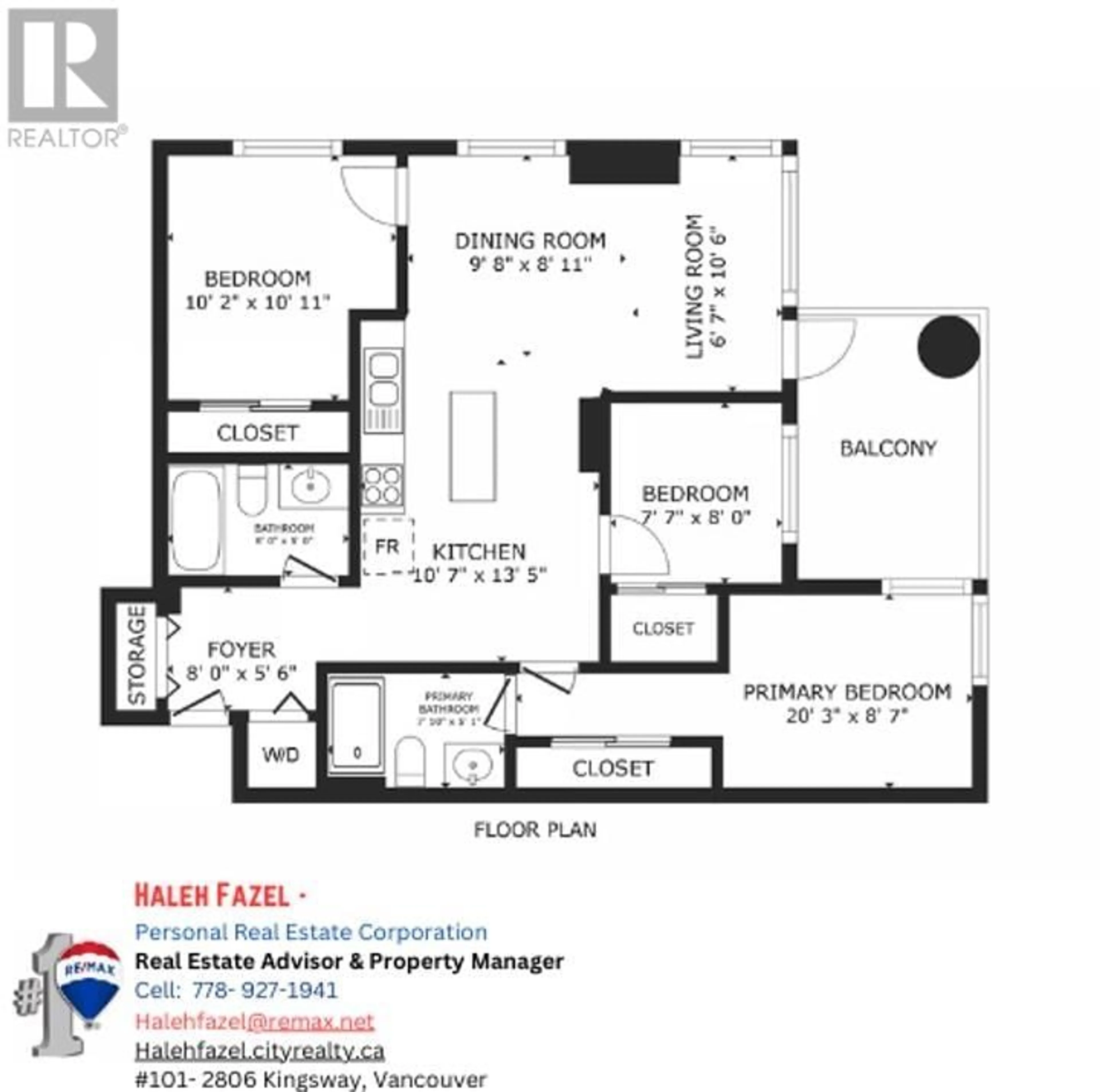 Floor plan for 1902 691 NORTH ROAD, Coquitlam British Columbia V3J0H9