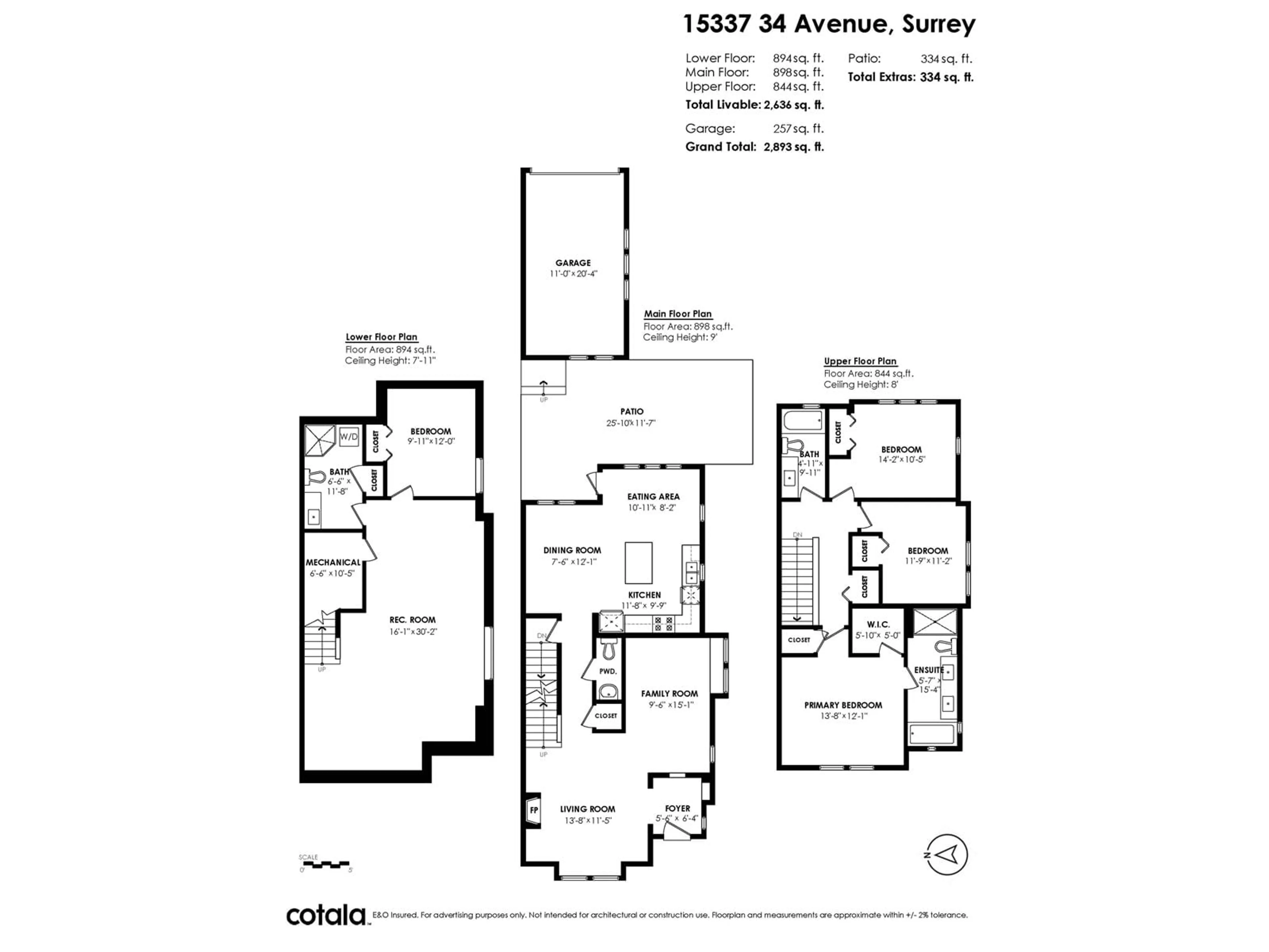 Floor plan for 15337 34 AVENUE, Surrey British Columbia V3Z2X2