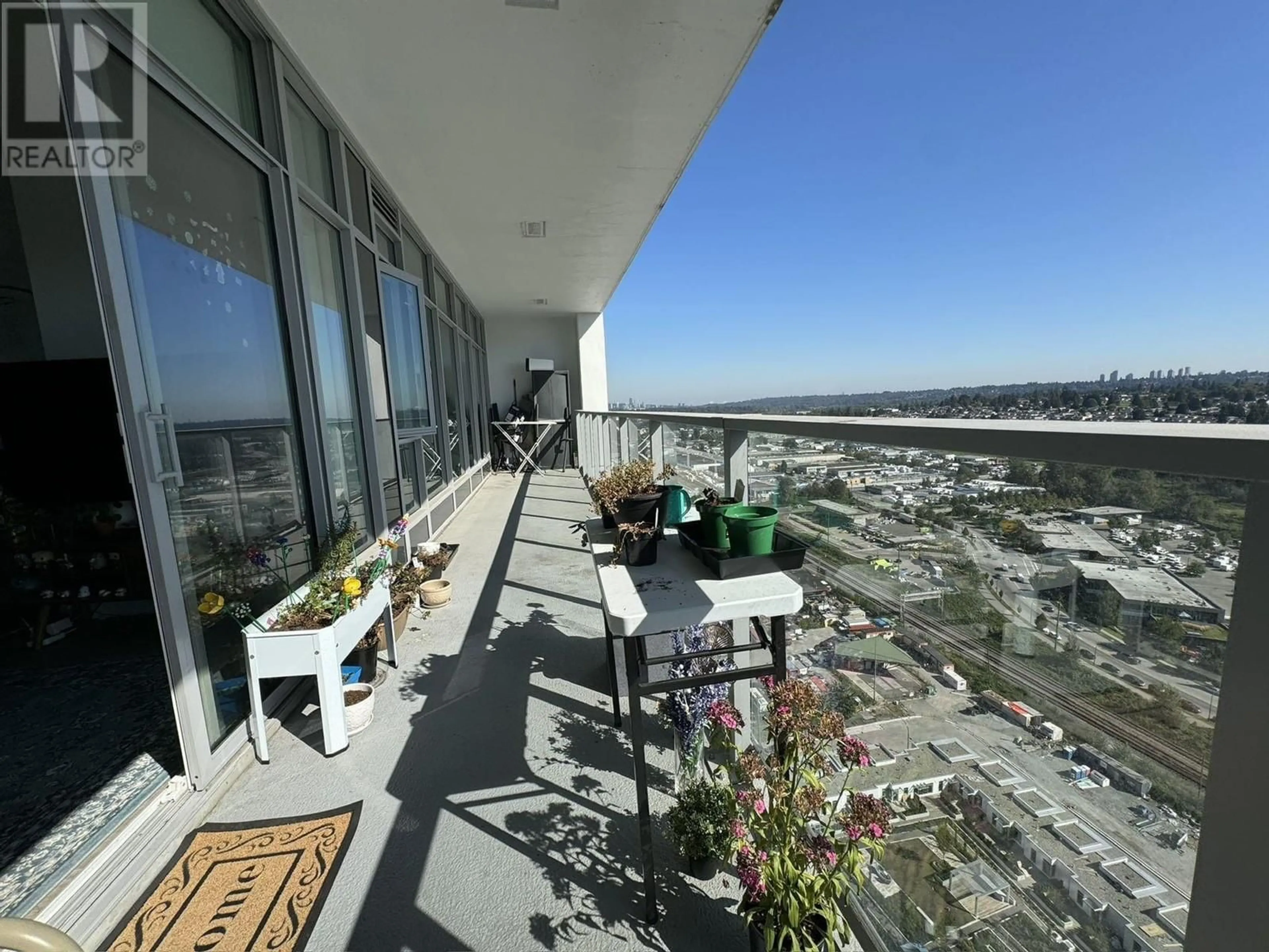 Balcony in the apartment, the street view for 2702 2311 BETA AVENUE, Burnaby British Columbia V5C0M1