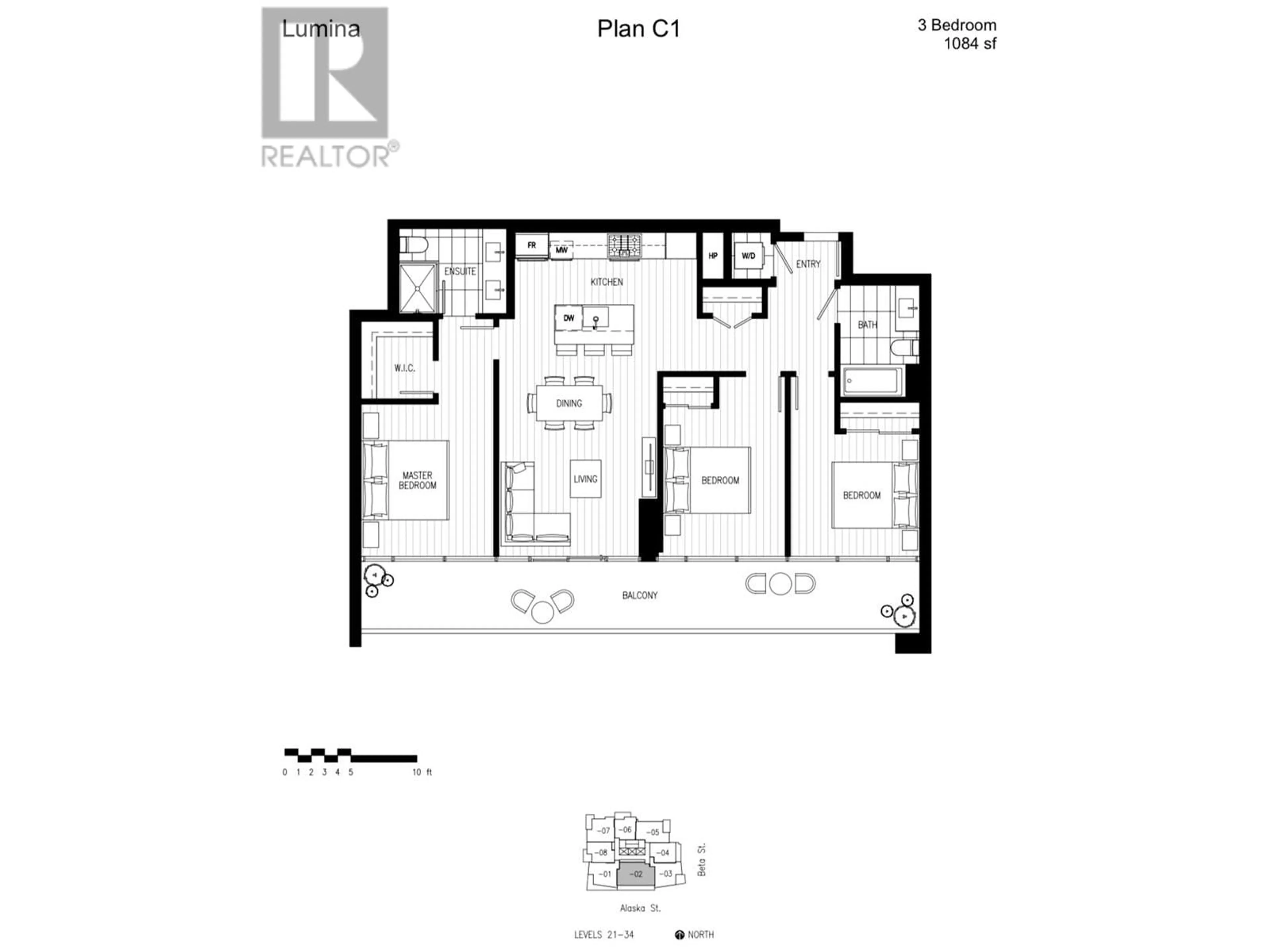 Floor plan for 2702 2311 BETA AVENUE, Burnaby British Columbia V5C0M1