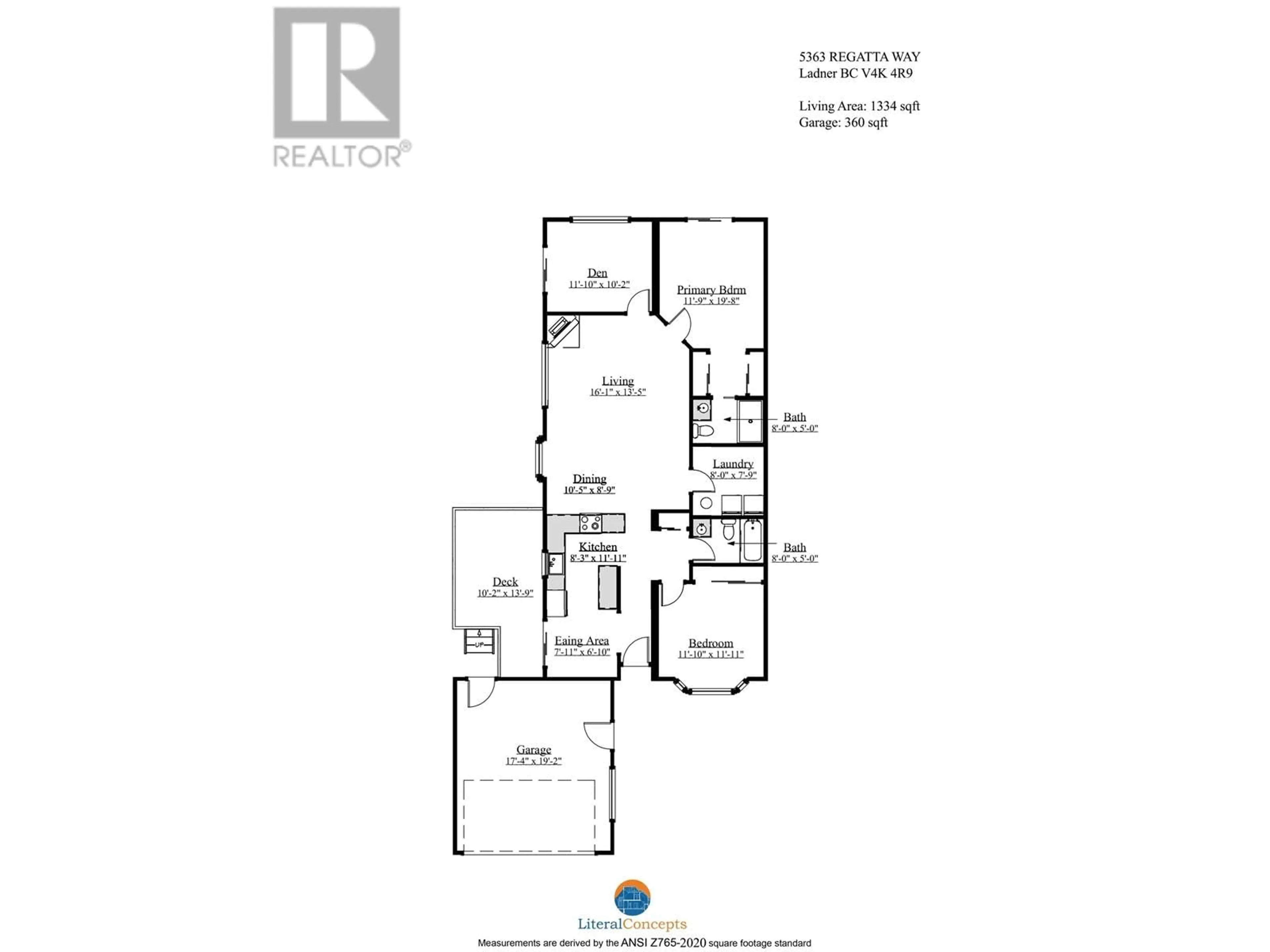 Floor plan for 5363 REGATTA WAY, Delta British Columbia V4K4R9