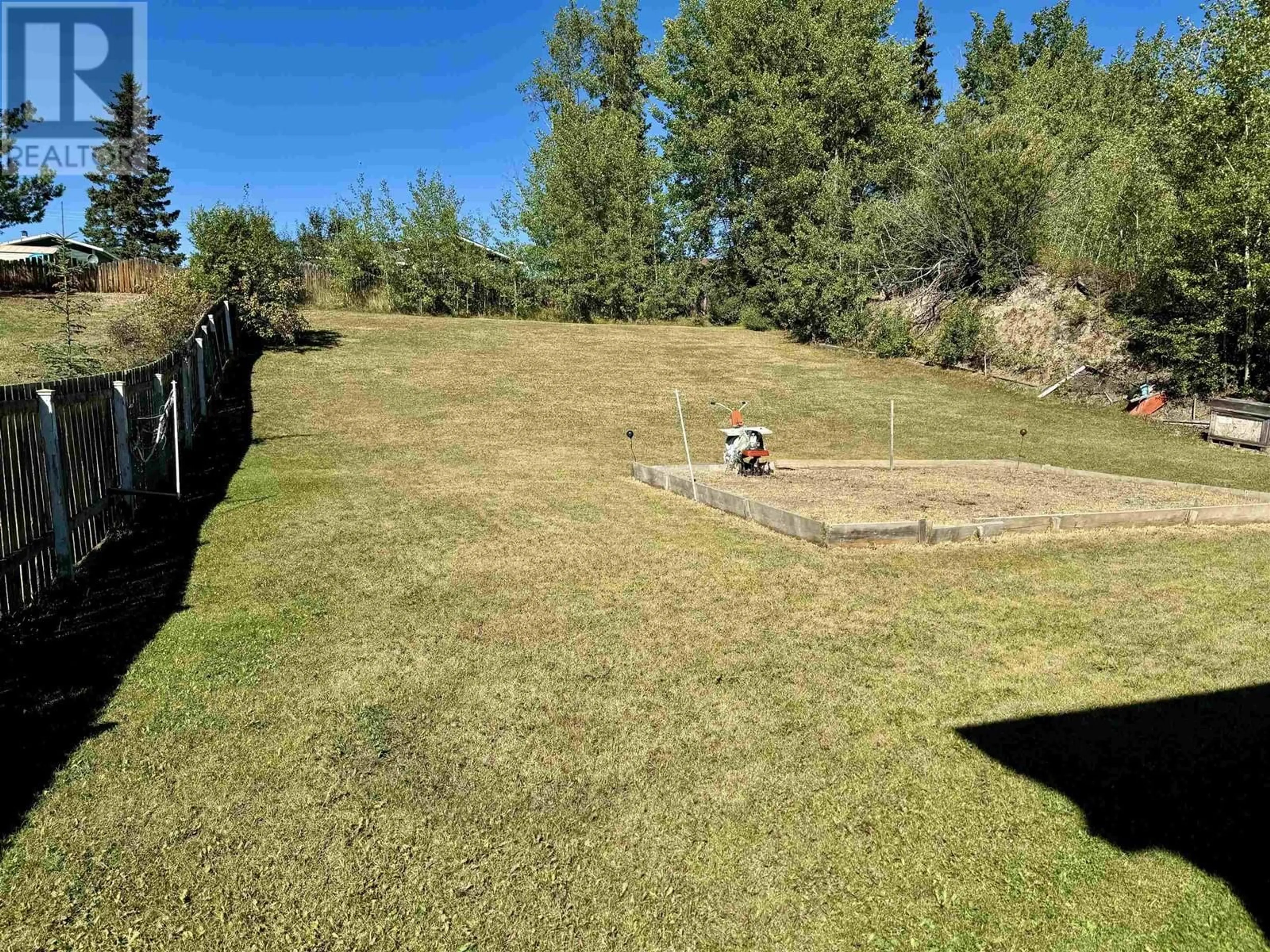 Patio, the fenced backyard for 530 ASH STREET, Fort St. James British Columbia V0J1P0