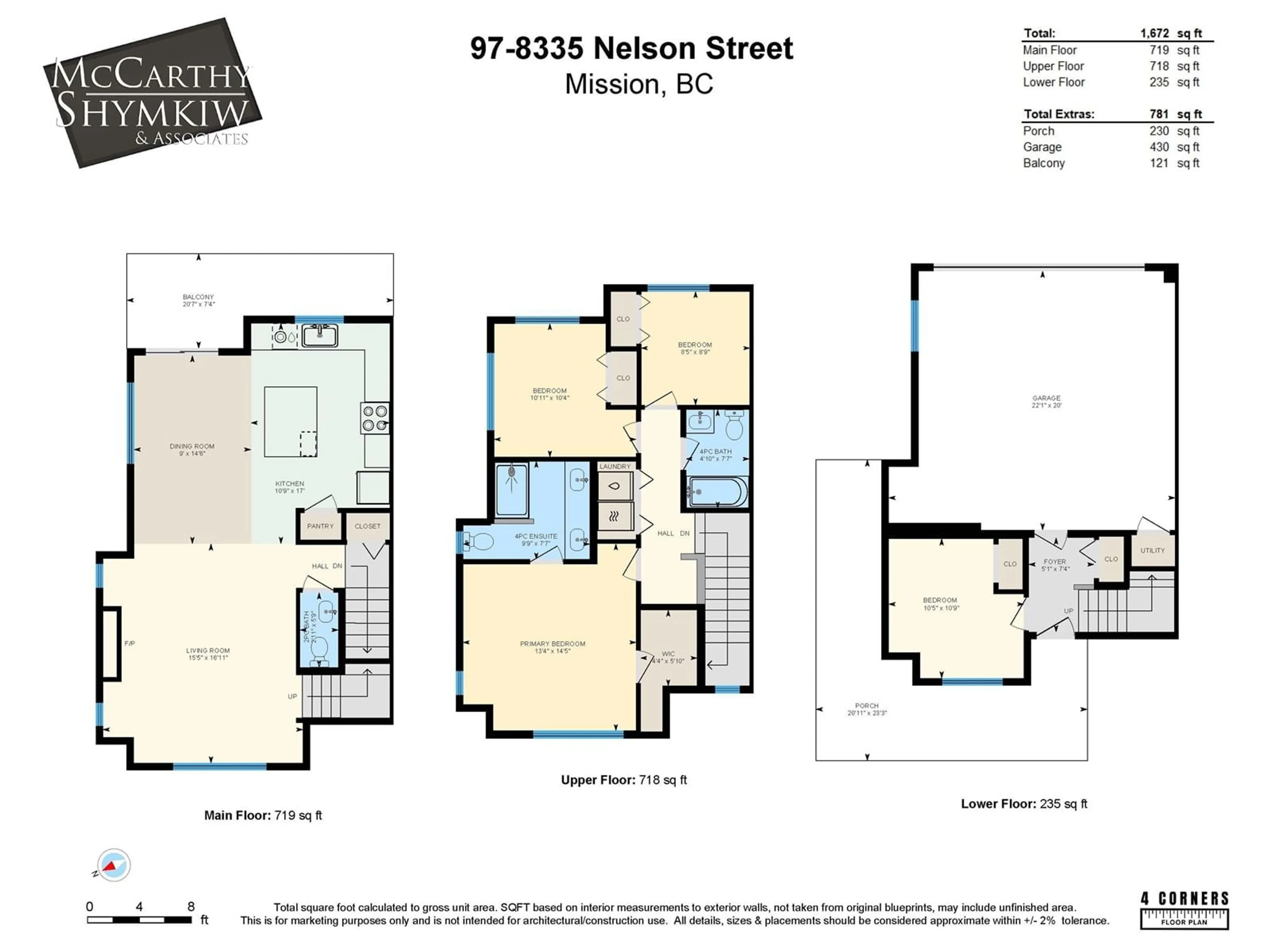 Floor plan for 97 8335 NELSON STREET, Mission British Columbia V4S0E4