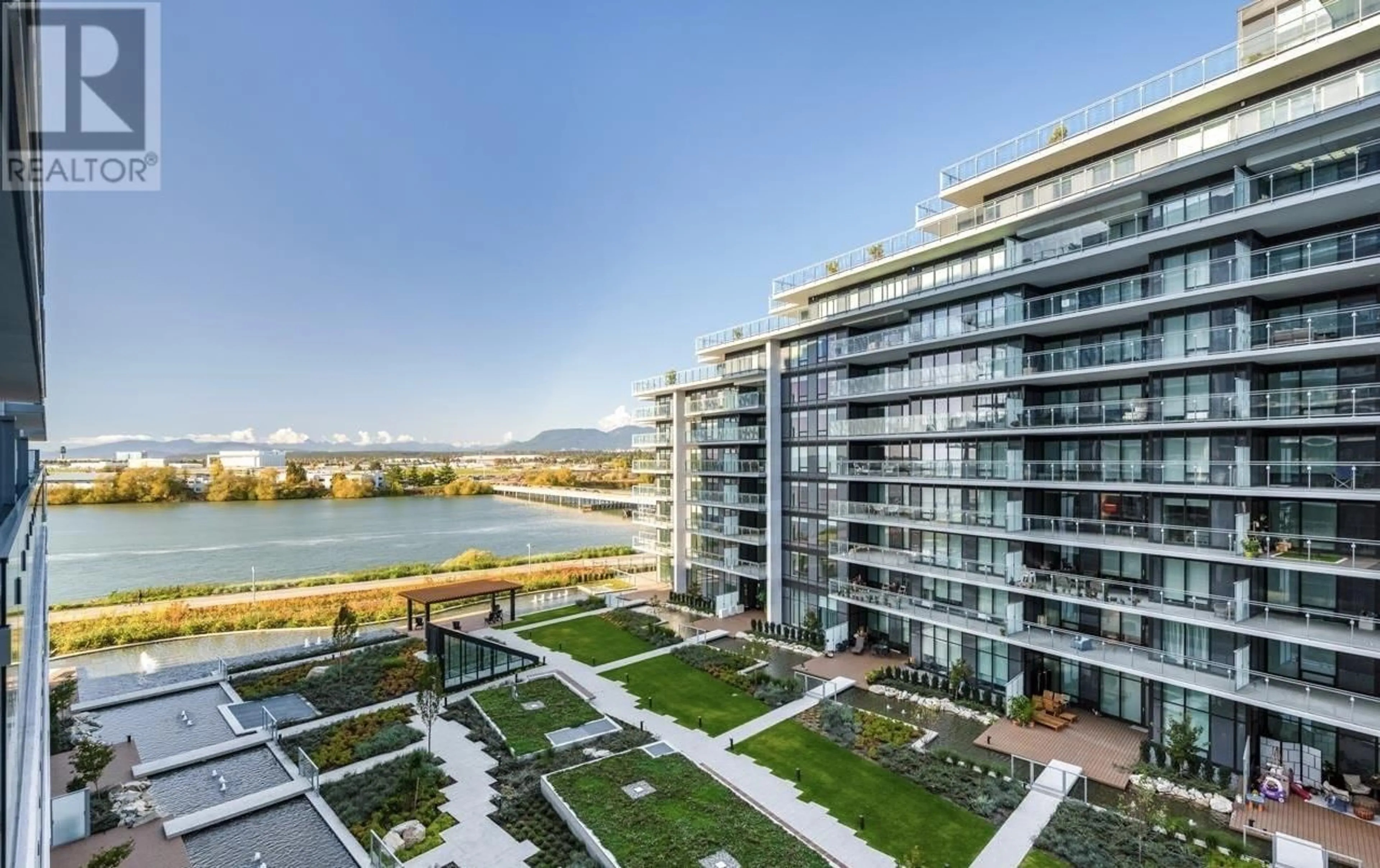 A pic from exterior of the house or condo, the view of lake or river for 608 6811 PEARSON WAY, Richmond British Columbia V7C0E7