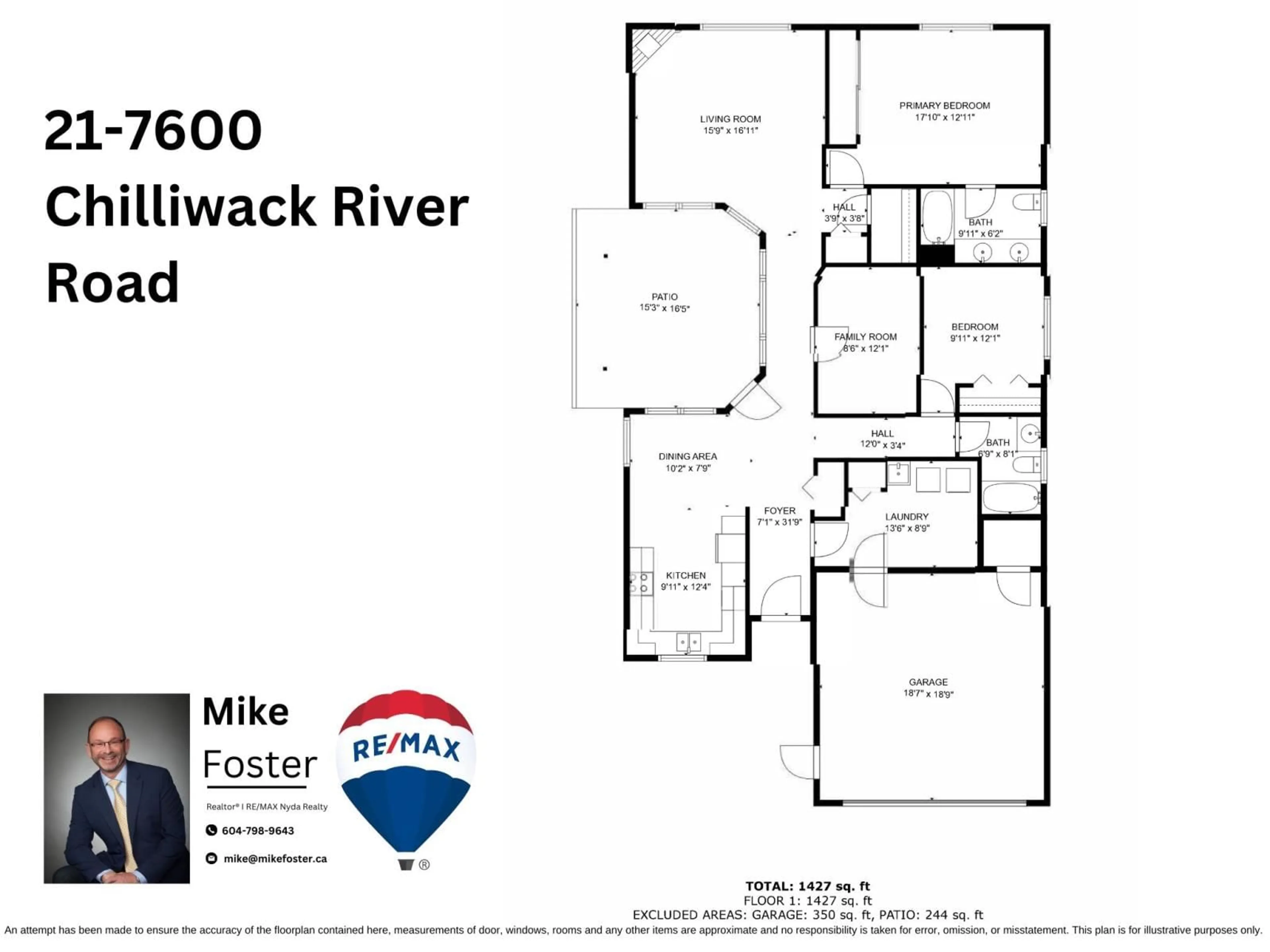 Floor plan for 21 7600 CHILLIWACK RIVER ROAD ROAD|Sardi, Chilliwack British Columbia V2R3Z6