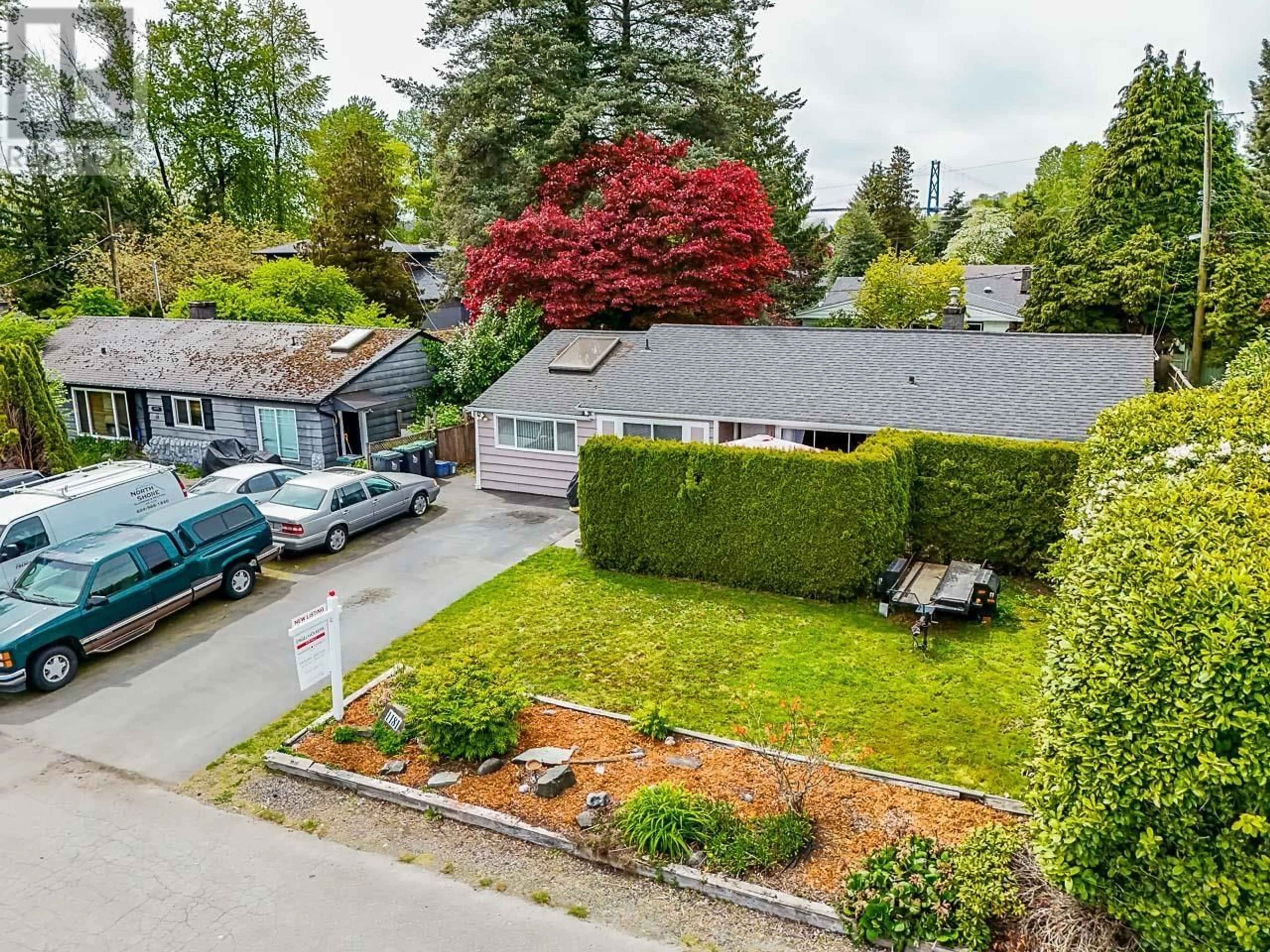 Frontside or backside of a home, the fenced backyard for 1181 SILVERWOOD CRESCENT, North Vancouver British Columbia V7P1J2