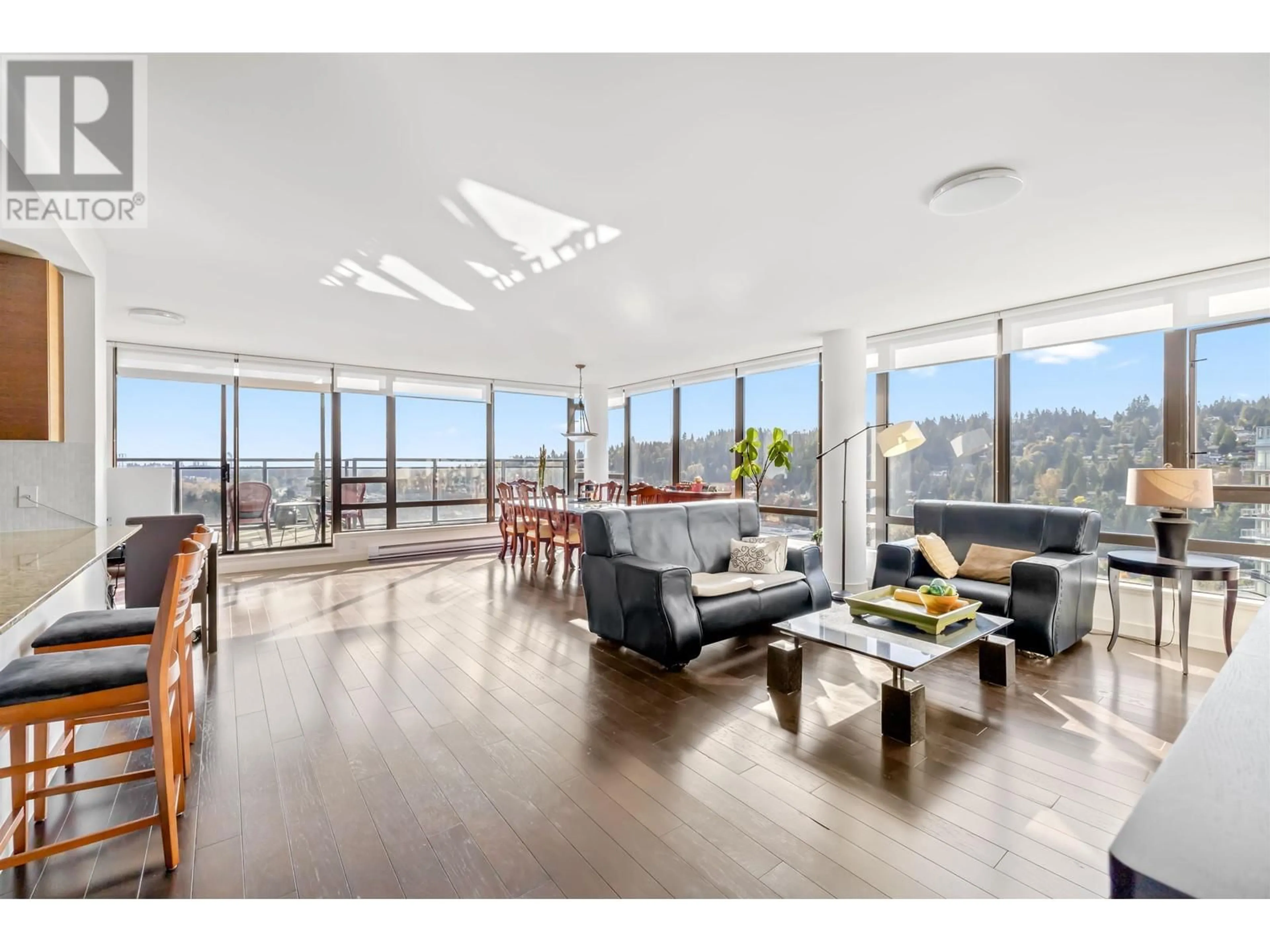 Living room, wood floors for 2602 400 CAPILANO ROAD, Port Moody British Columbia V3H0E1