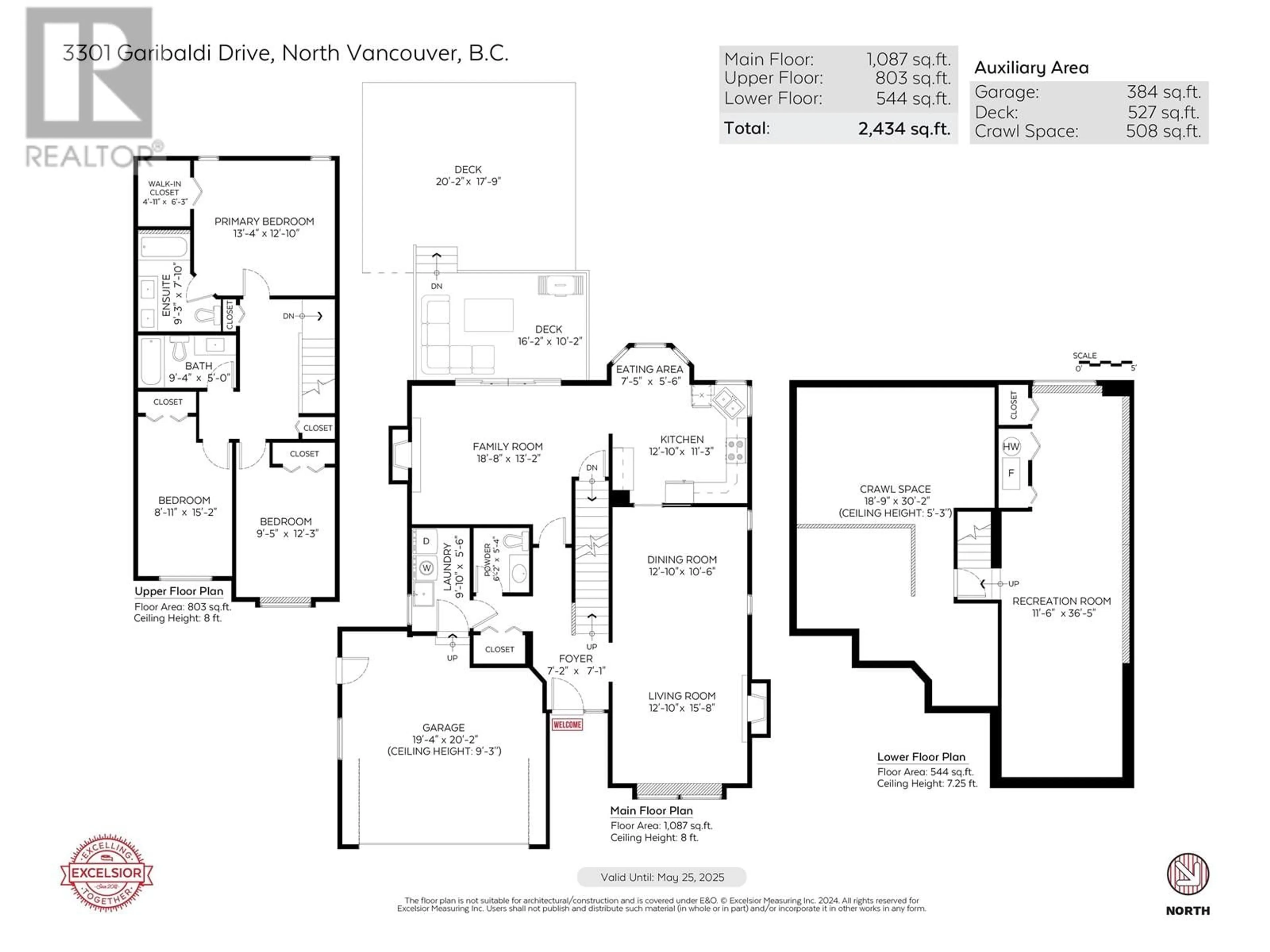 Floor plan for 3301 GARIBALDI DRIVE, North Vancouver British Columbia V7H2N9