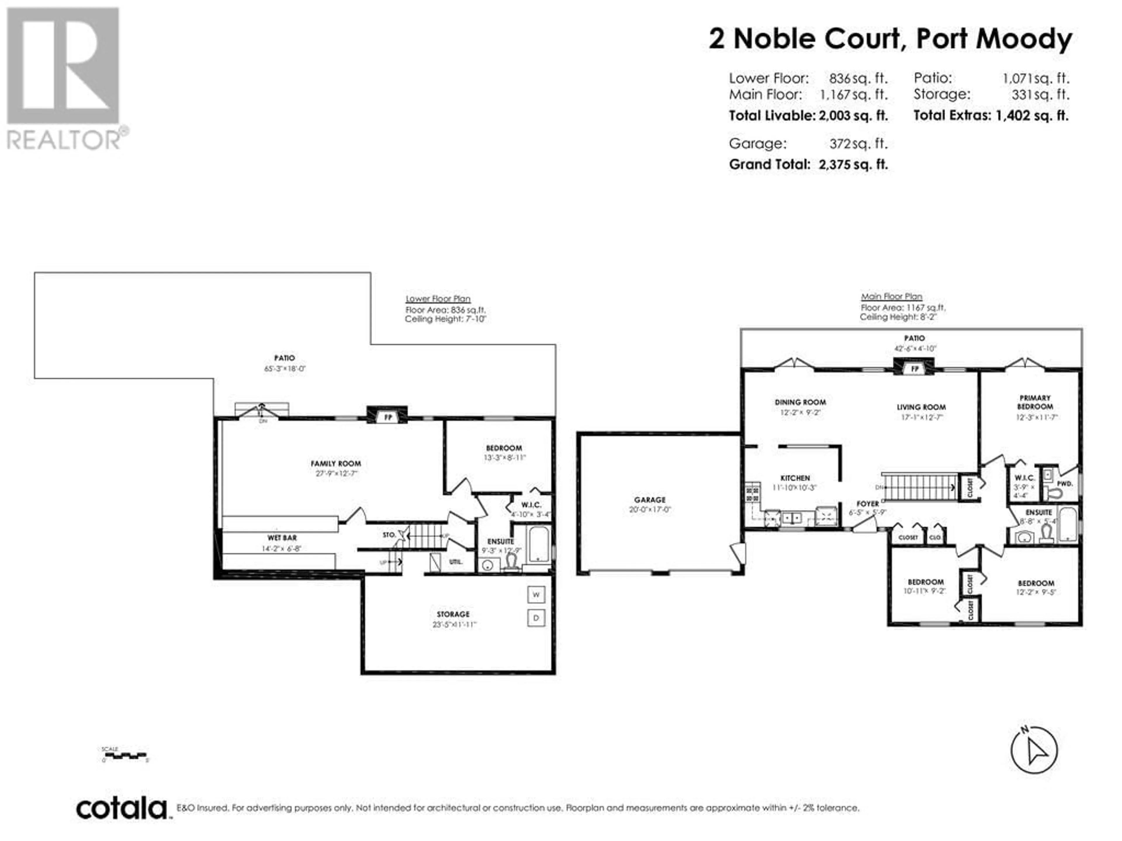 Floor plan for 2 NOBLE COURT, Port Moody British Columbia V3H3Z5