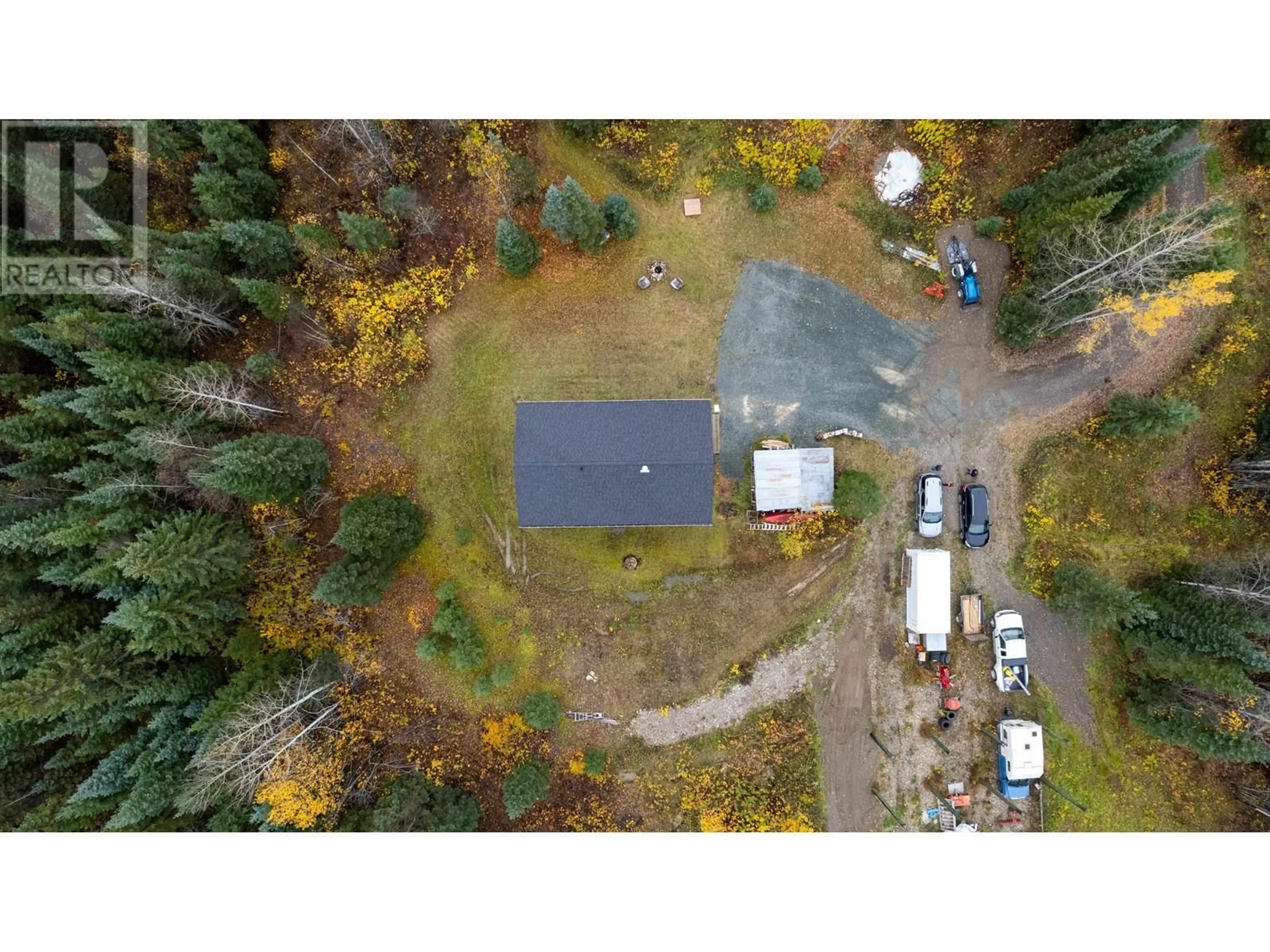A pic from outside/outdoor area/front of a property/back of a property/a pic from drone, forest/trees view for 37729 UPPER FRASER ROAD, Prince George British Columbia V0J3M0
