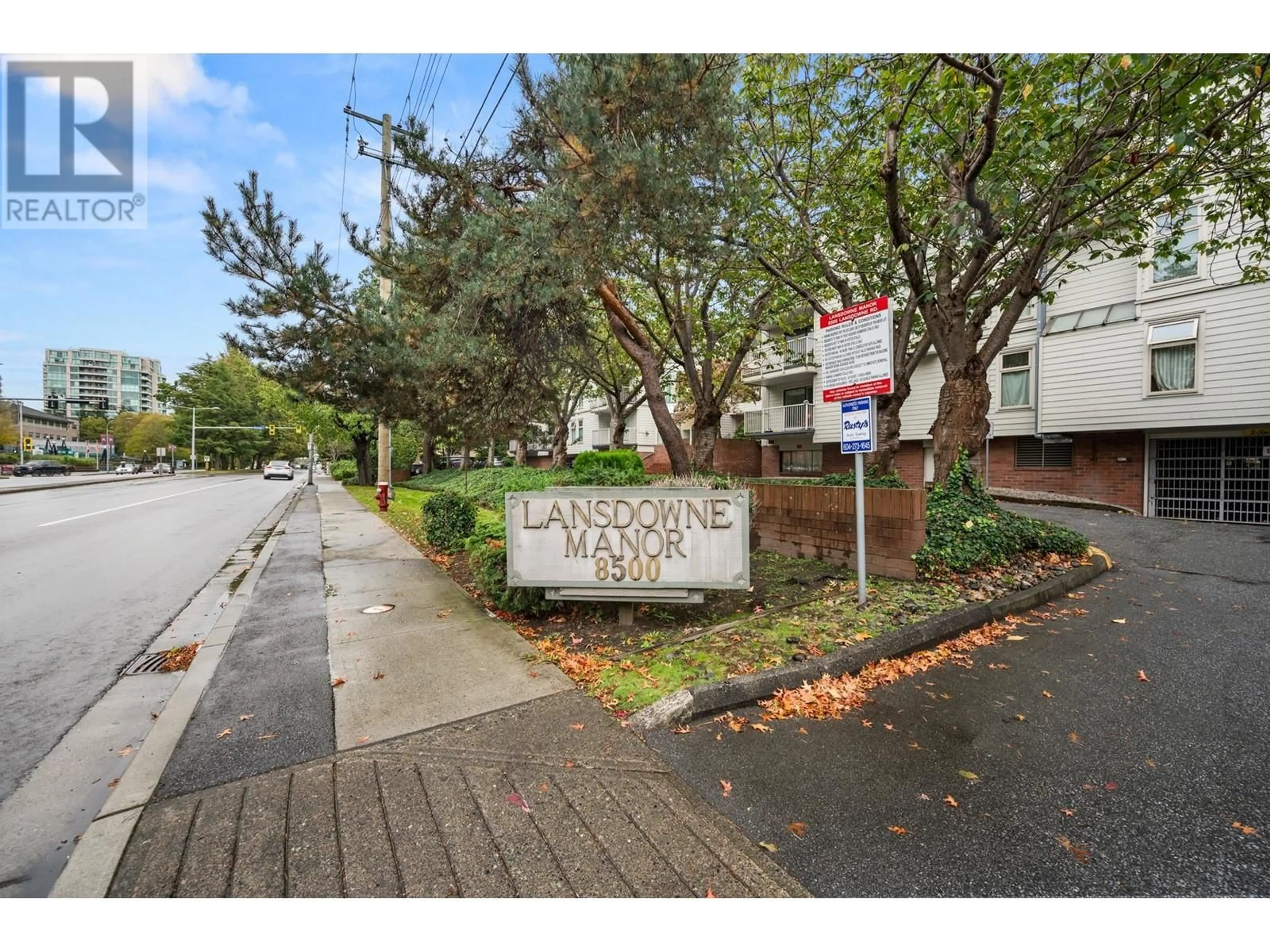 A pic from exterior of the house or condo, the street view for 301 8500 LANSDOWNE ROAD, Richmond British Columbia V6X3G4