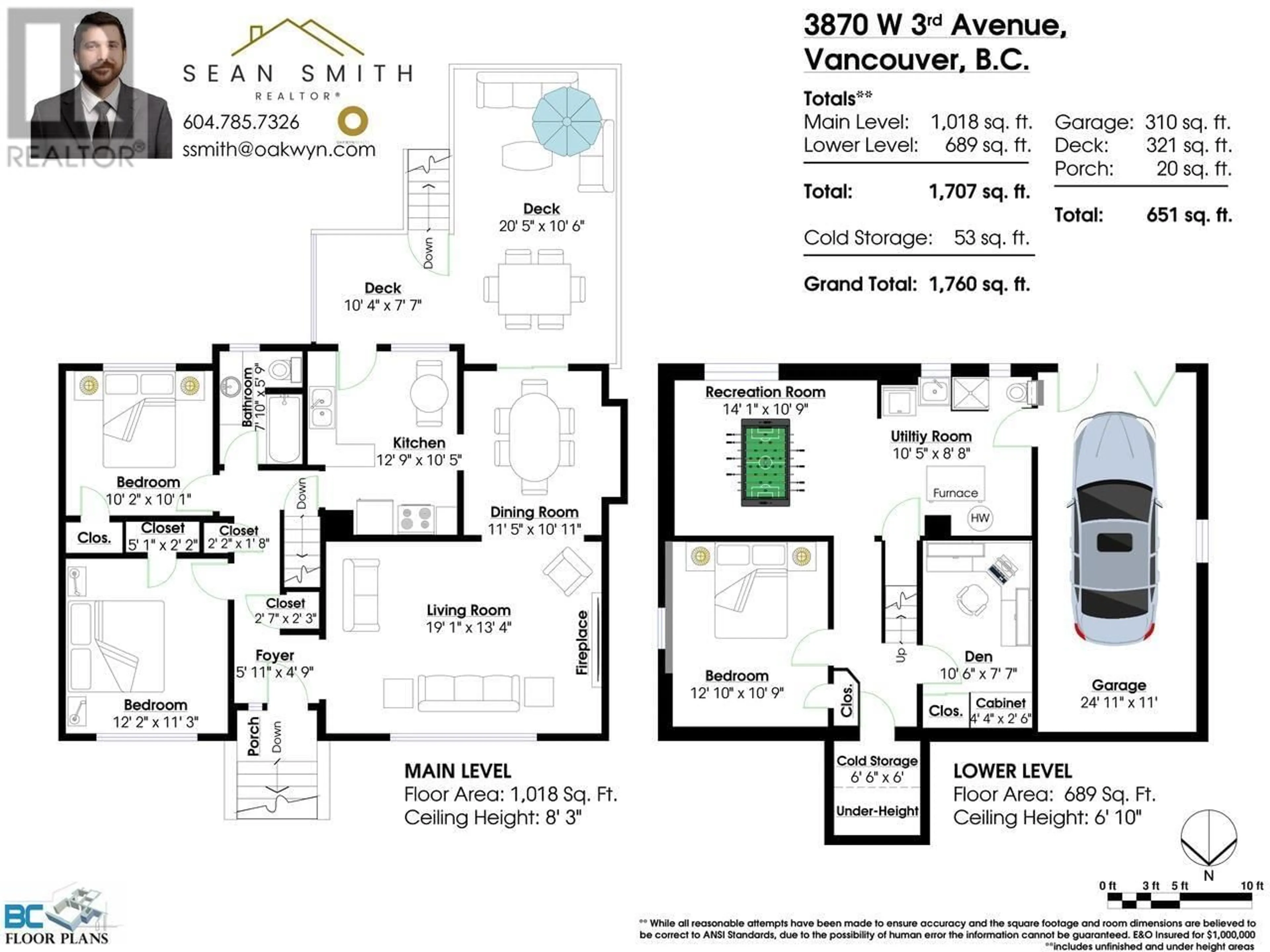 Floor plan for 3870 W 3RD AVENUE, Vancouver British Columbia V6R1M4