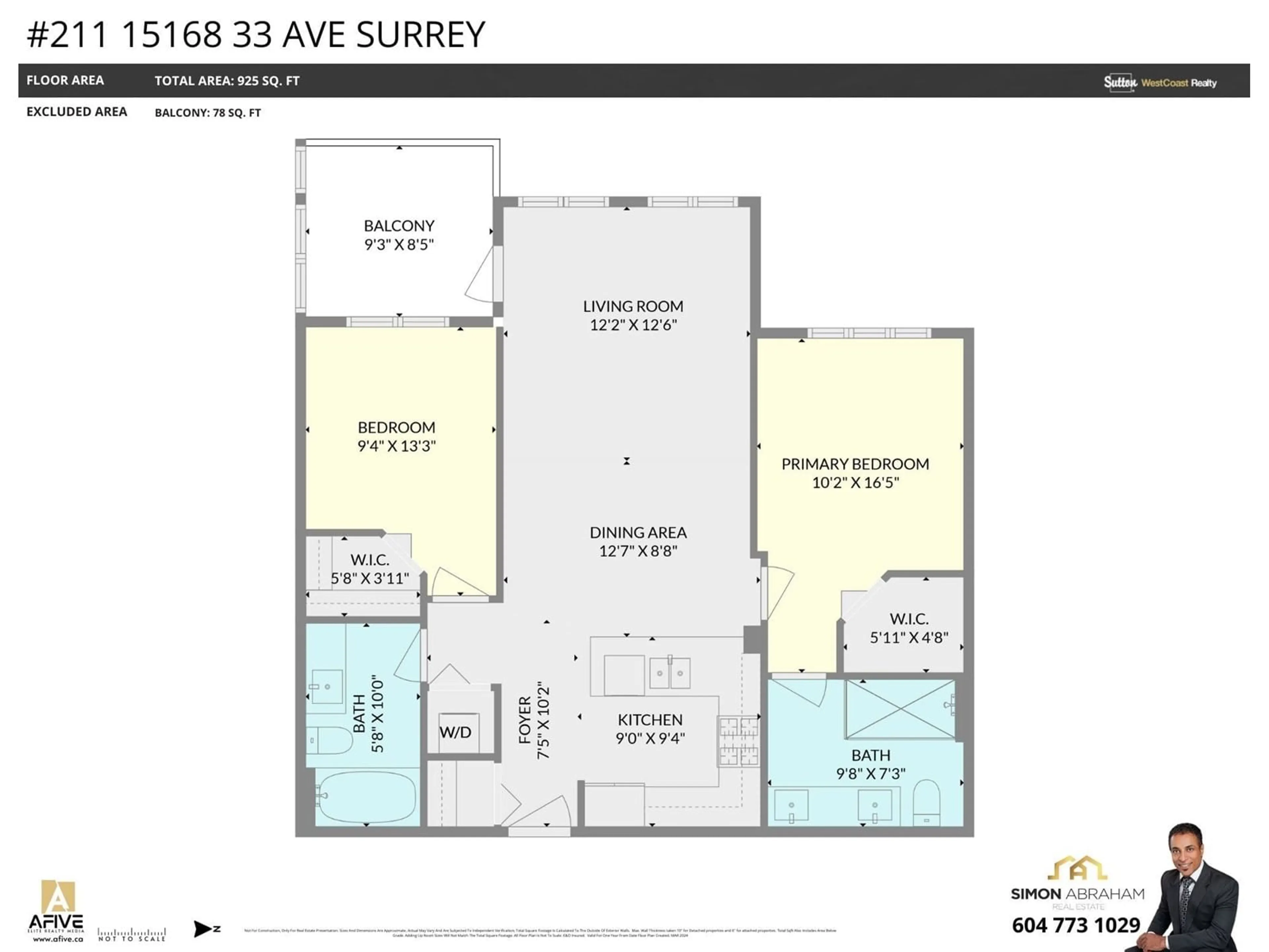 Floor plan for 211 15168 33 AVENUE, Surrey British Columbia V3Z0N7