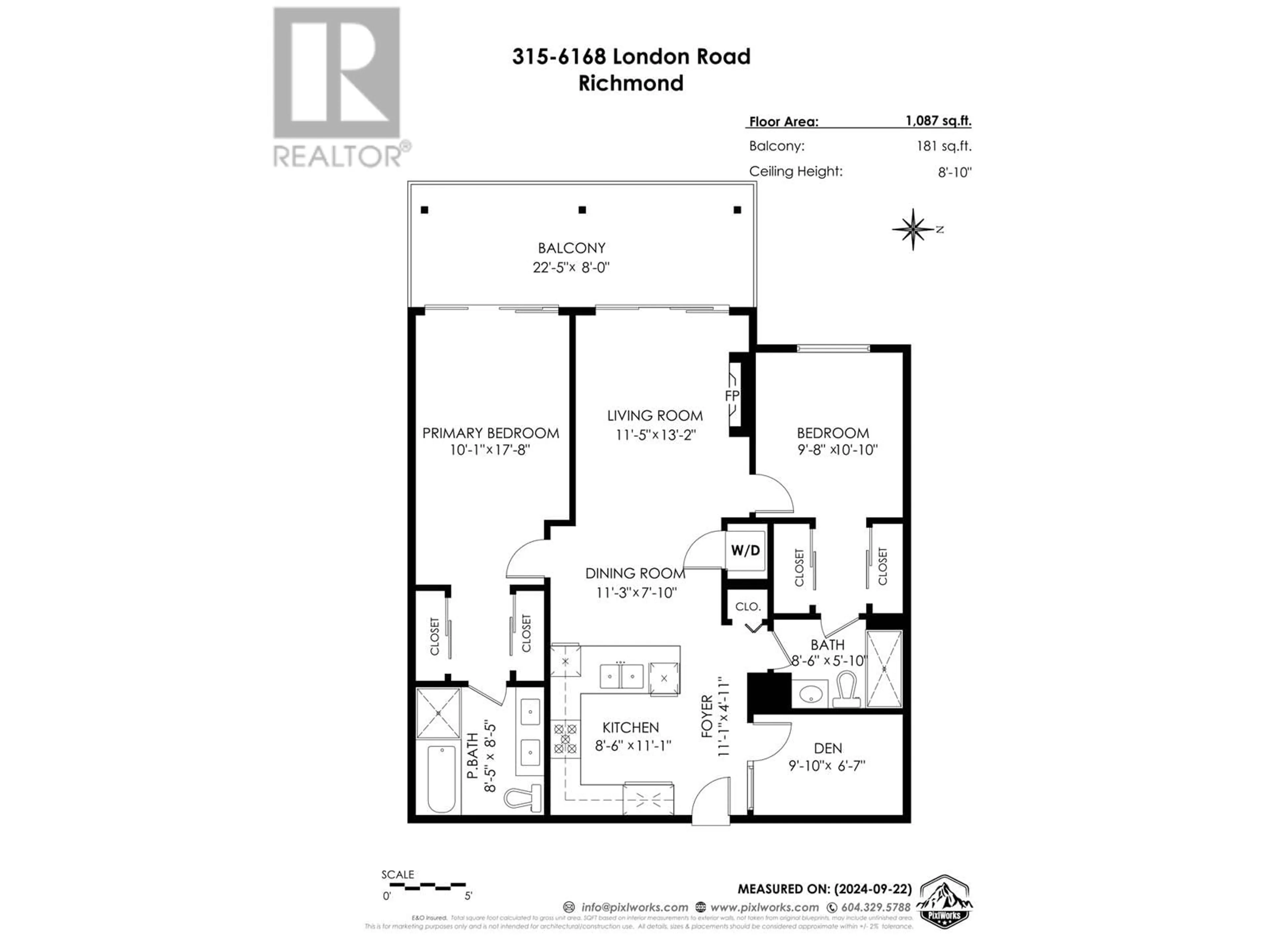 Floor plan for 315 6168 LONDON ROAD, Richmond British Columbia V7E0C1