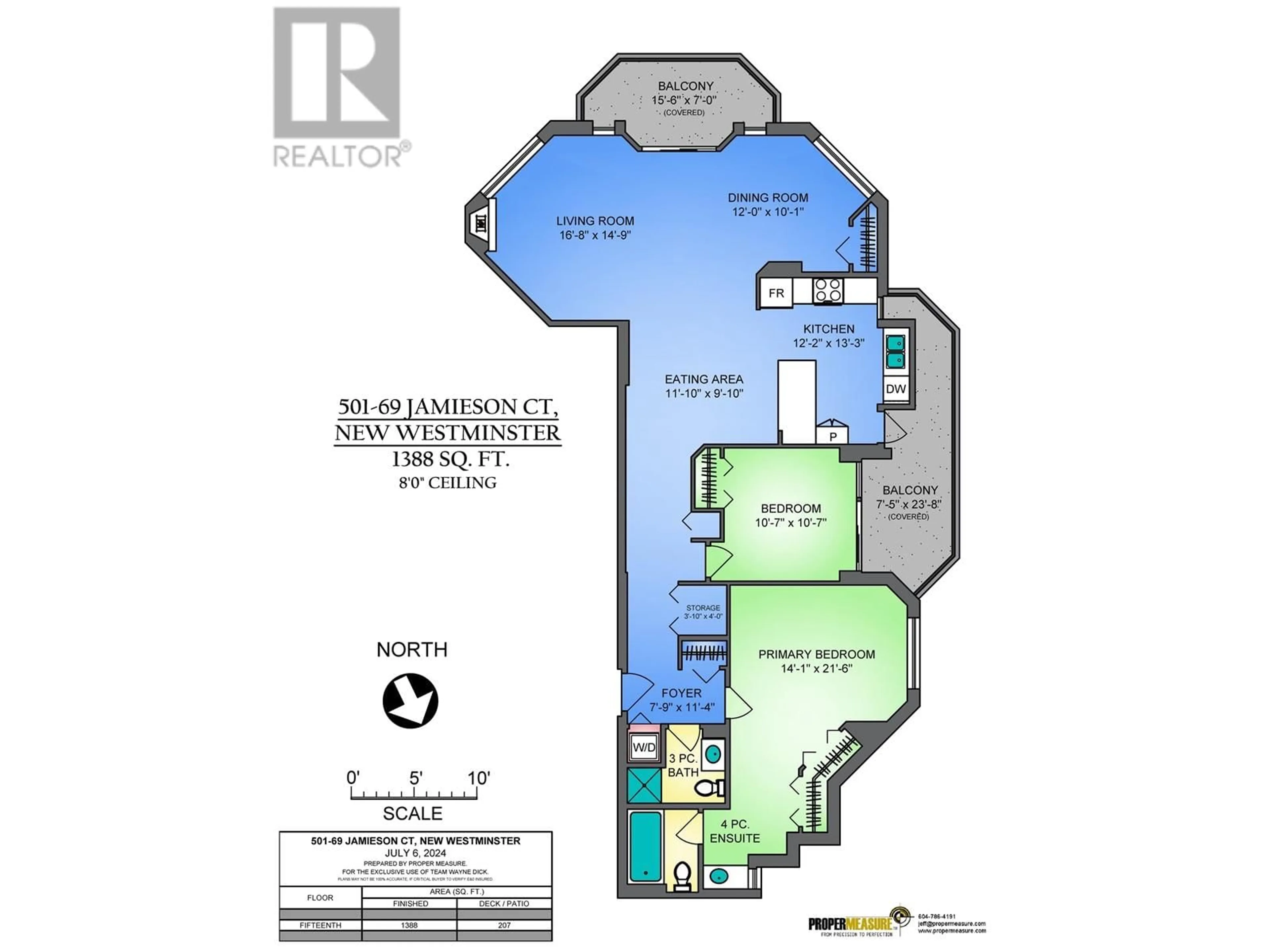 Floor plan for 501 69 JAMIESON COURT, New Westminster British Columbia V3L5R3