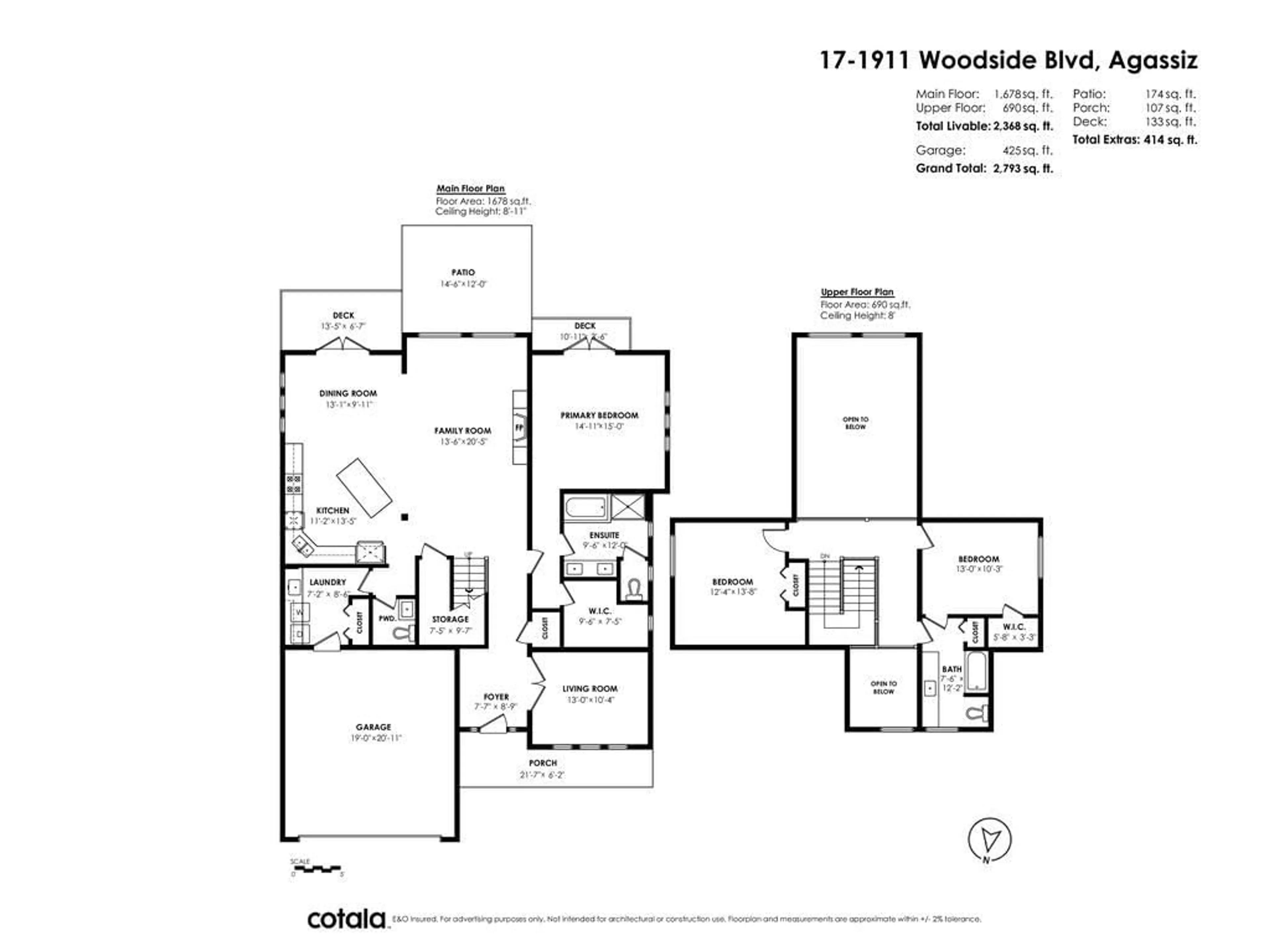 Floor plan for 17 1911 WOODSIDE BOULEVARD, Agassiz British Columbia V0M1A1