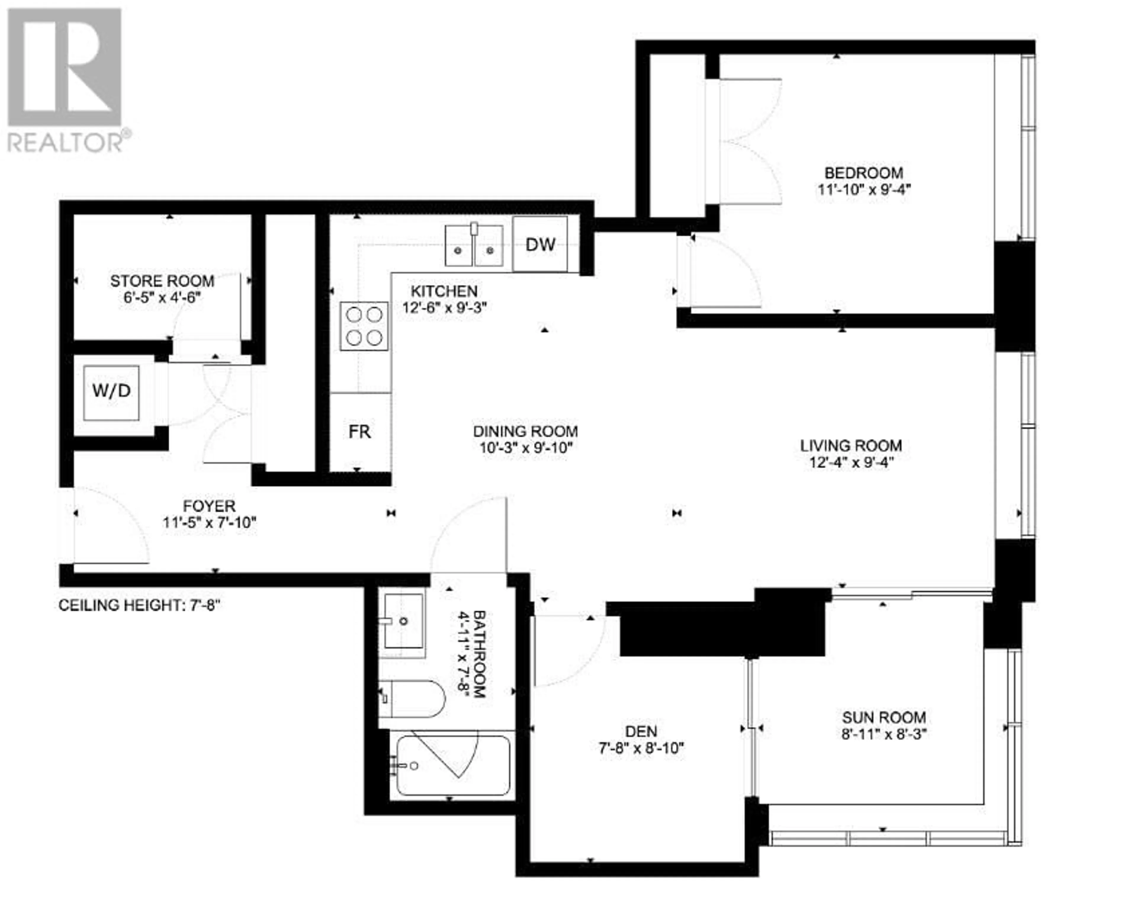 Floor plan for 2007 1028 BARCLAY STREET, Vancouver British Columbia V6E0B1