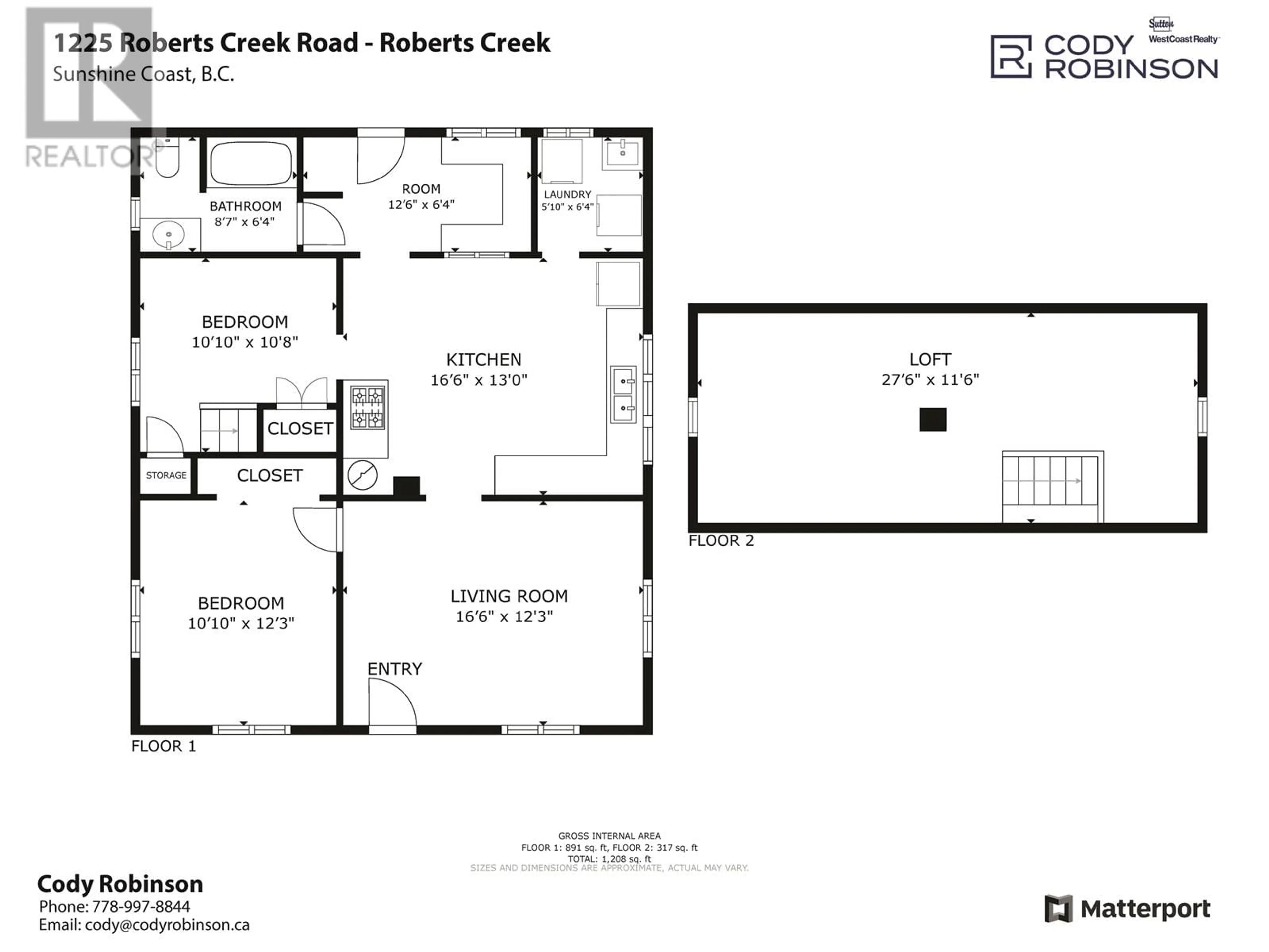 Floor plan for 1225 ROBERTS CREEK ROAD, Roberts Creek British Columbia V0N2W2