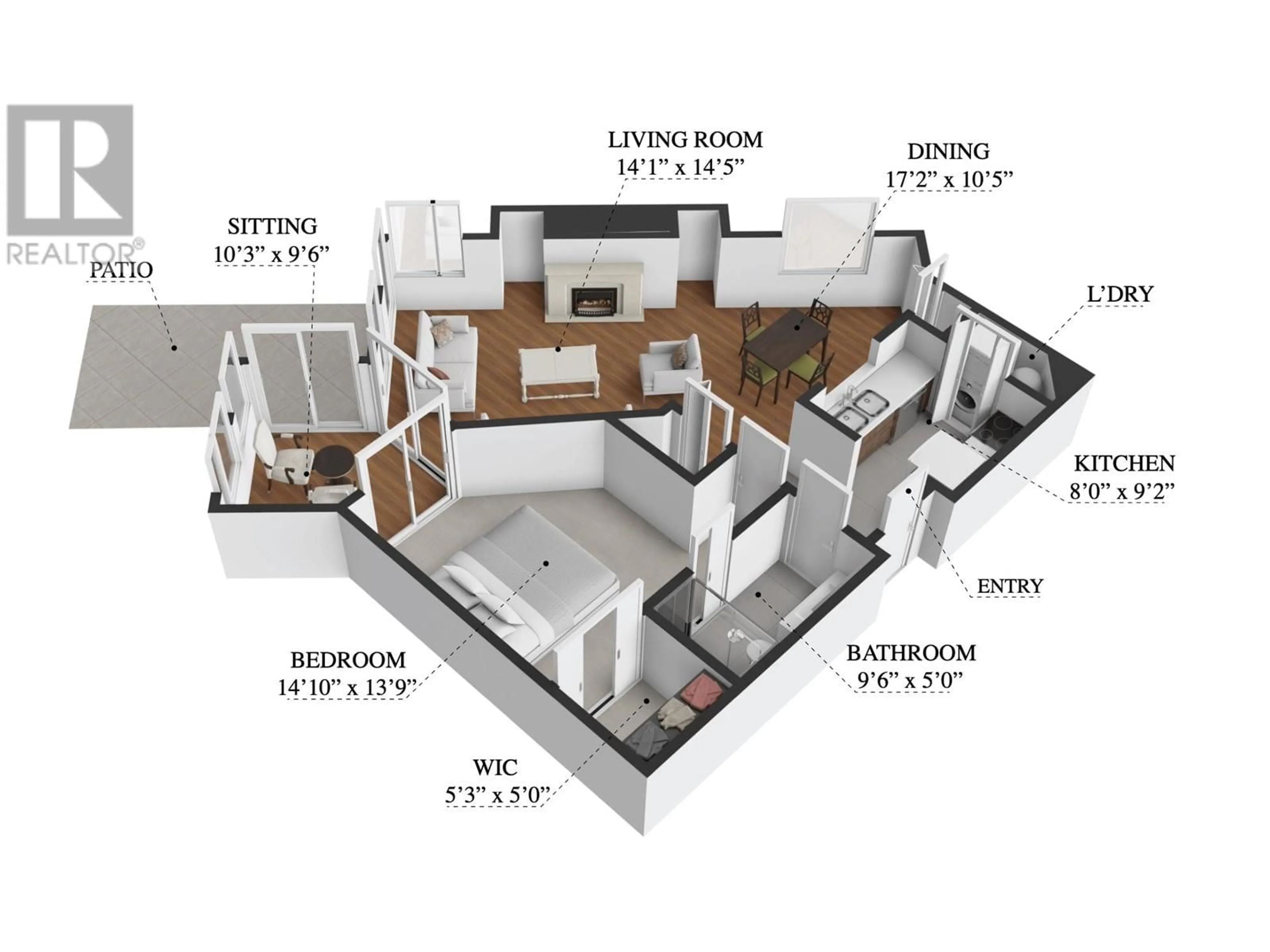 Floor plan for 102 1502 ISLAND PARK WALK, Vancouver British Columbia V6H3Z8