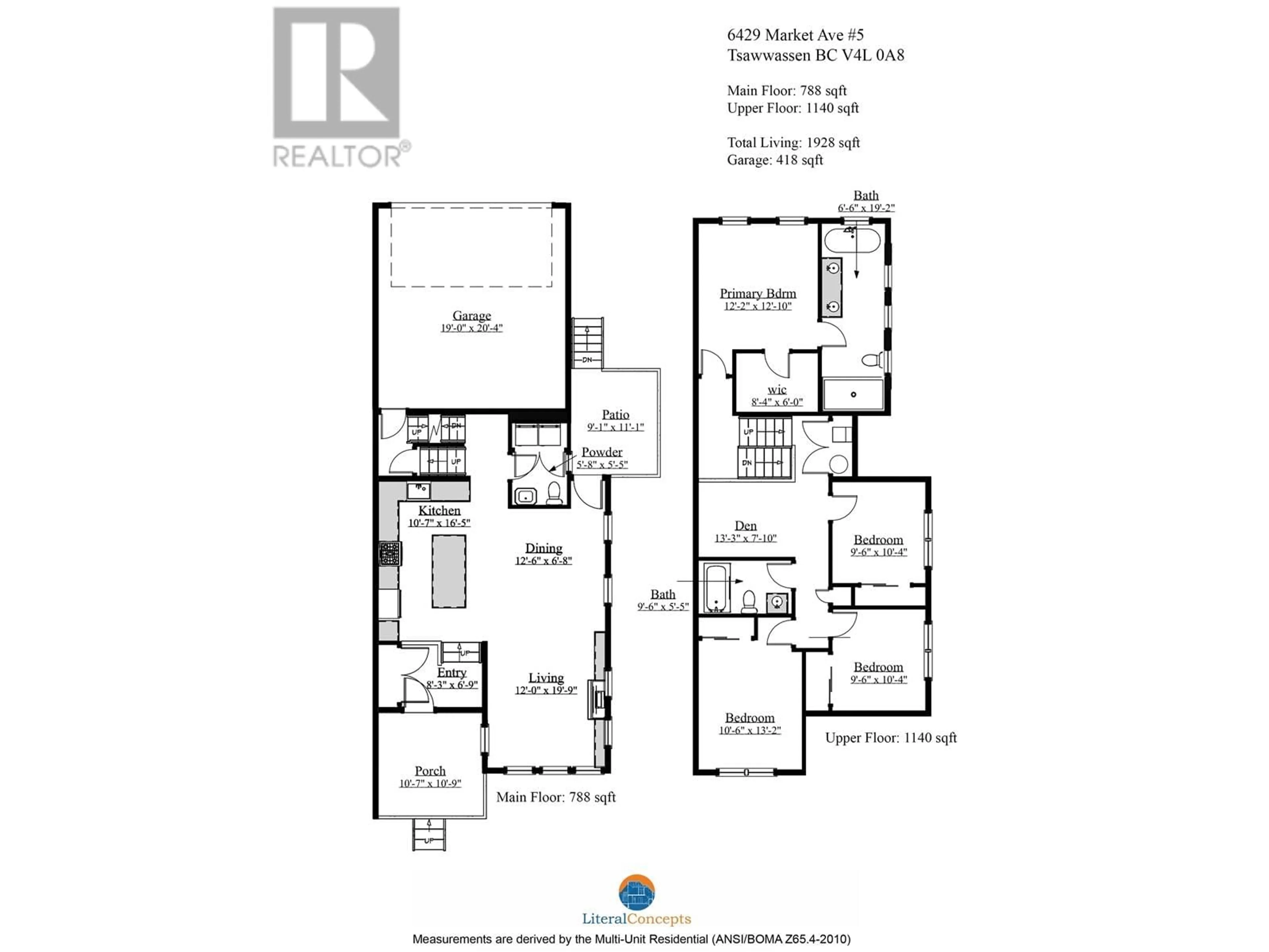 Floor plan for 5 6429 MARKET AVENUE, Tsawwassen British Columbia V4L0A8