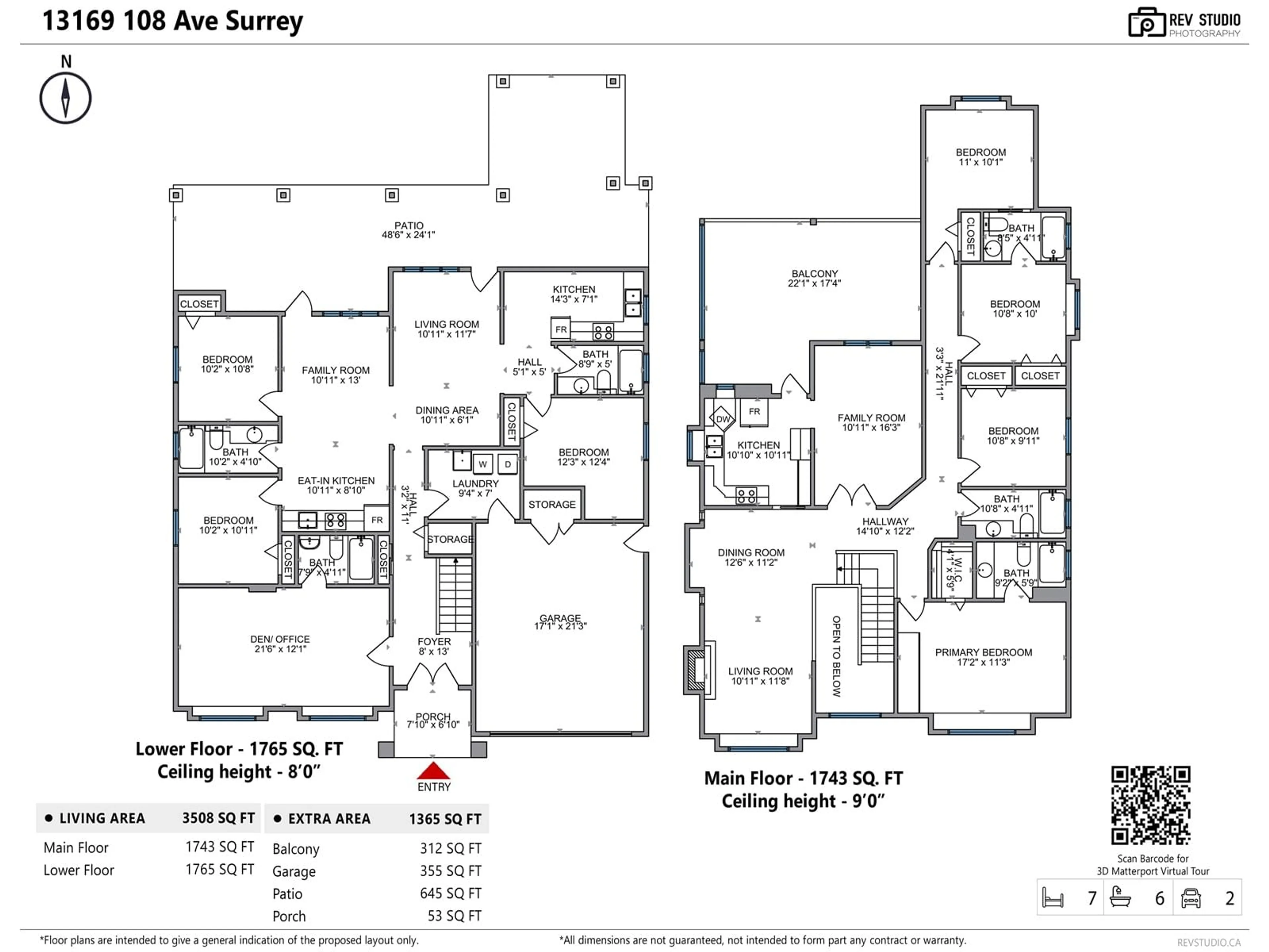 Floor plan for 13169 108 AVENUE, Surrey British Columbia V3T2J3