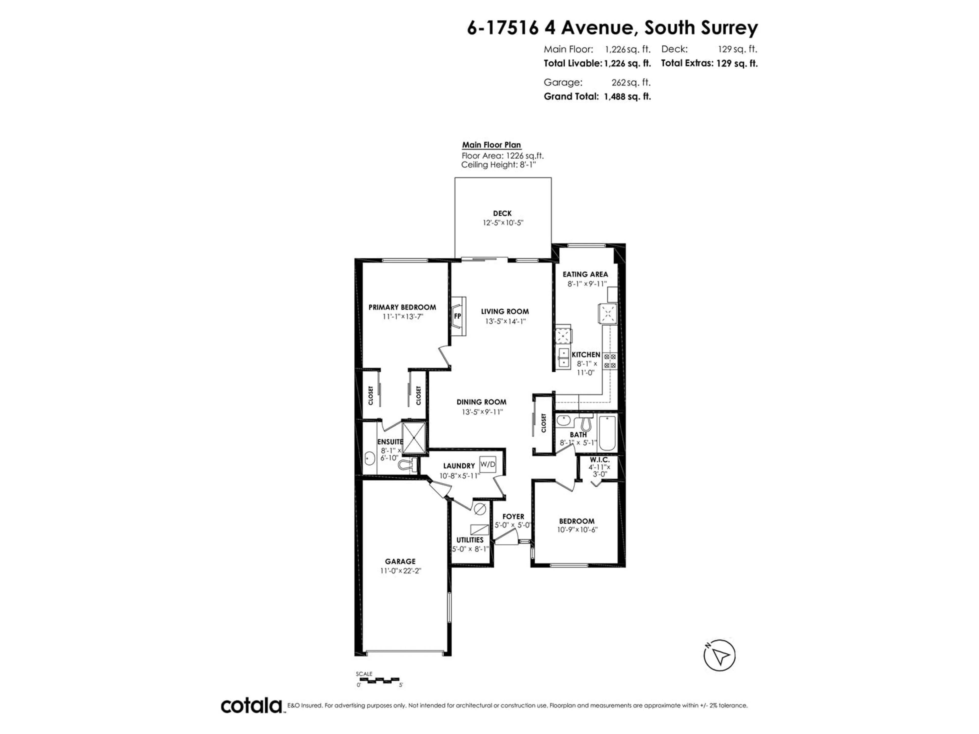 Floor plan for 6 17516 4 AVENUE, Surrey British Columbia V3Z0R9