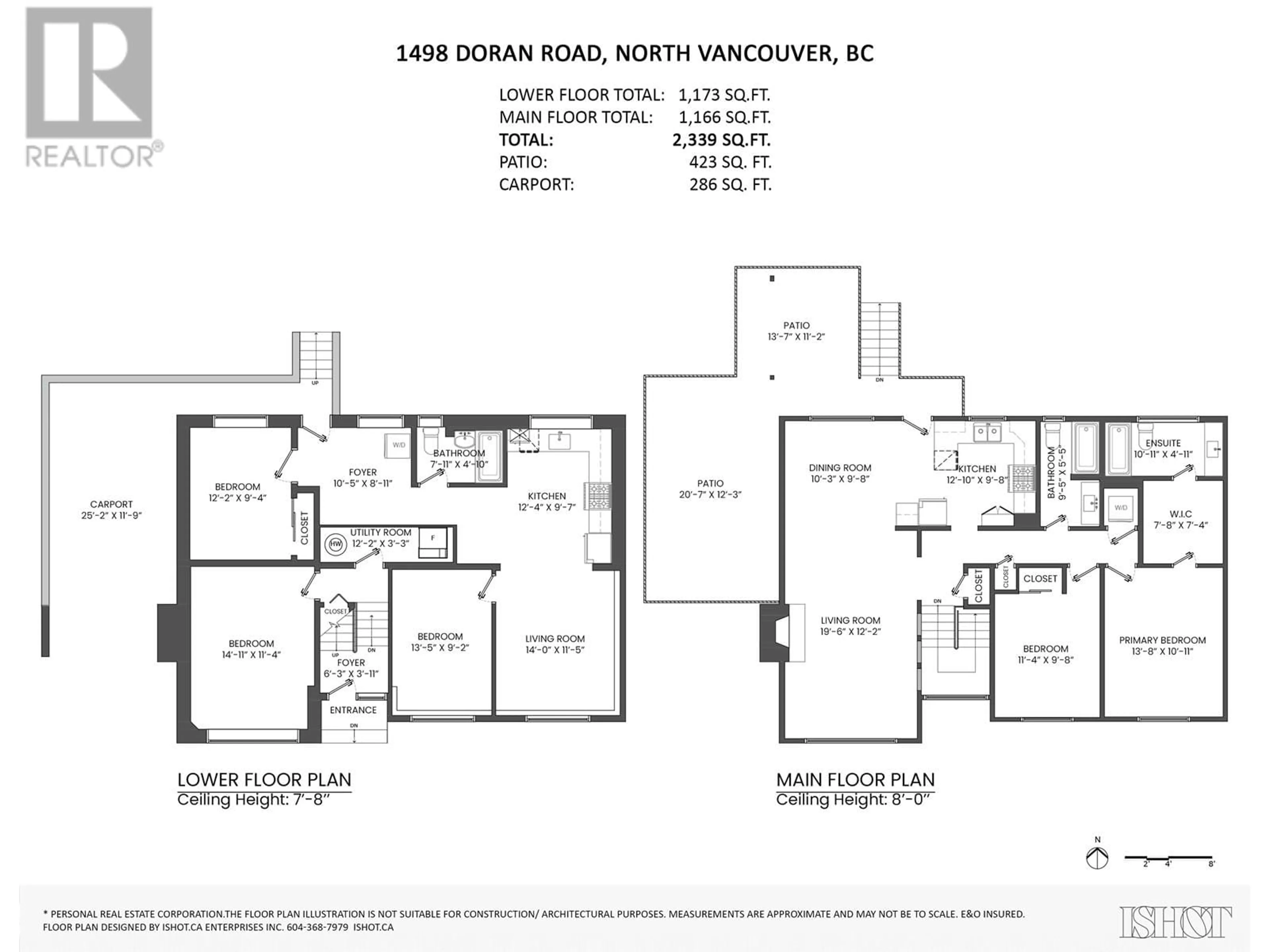 Floor plan for 1498 DORAN ROAD, North Vancouver British Columbia V7K1N2