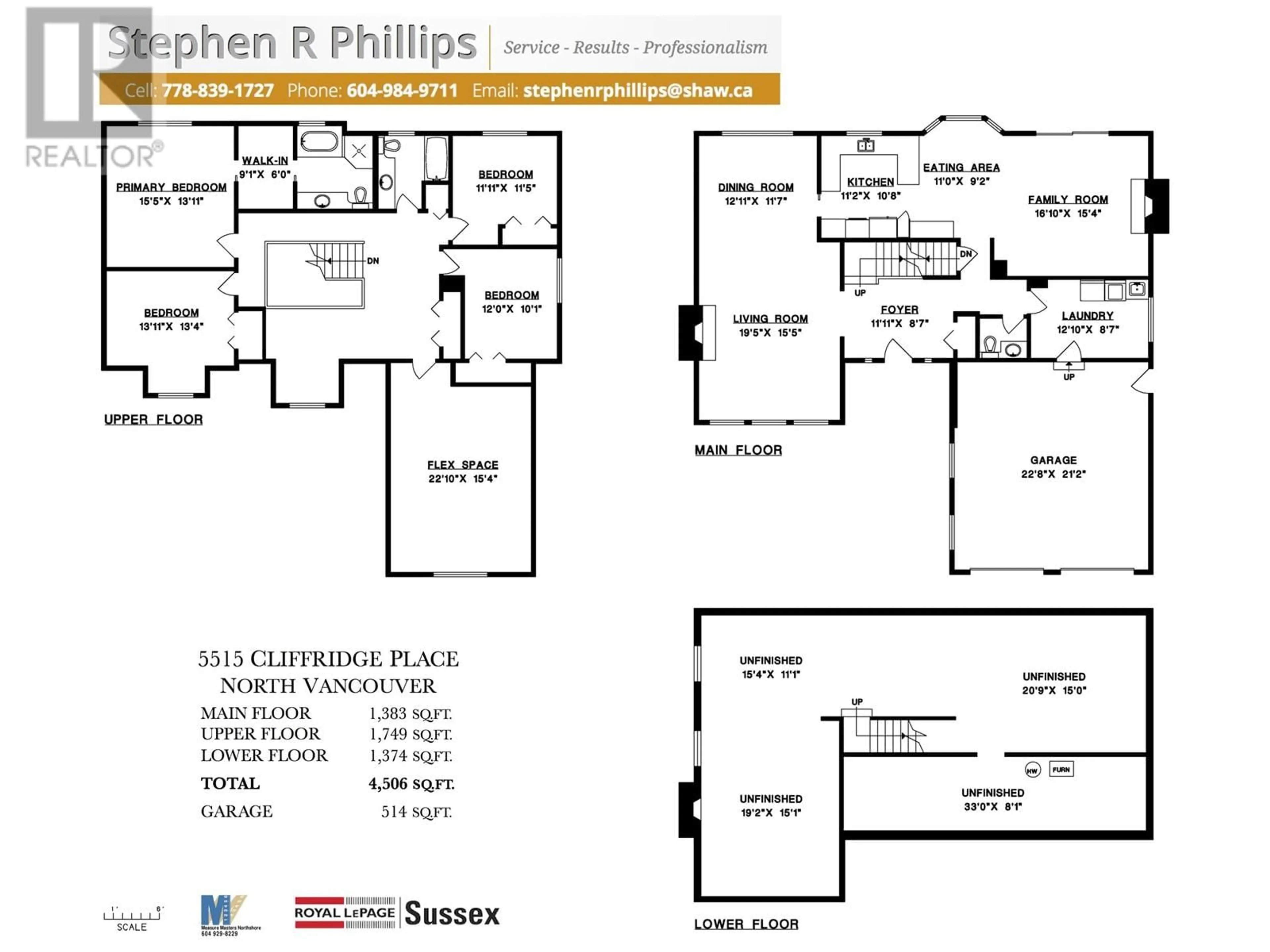 Floor plan for 5515 CLIFFRIDGE PLACE, North Vancouver British Columbia V7R4S2