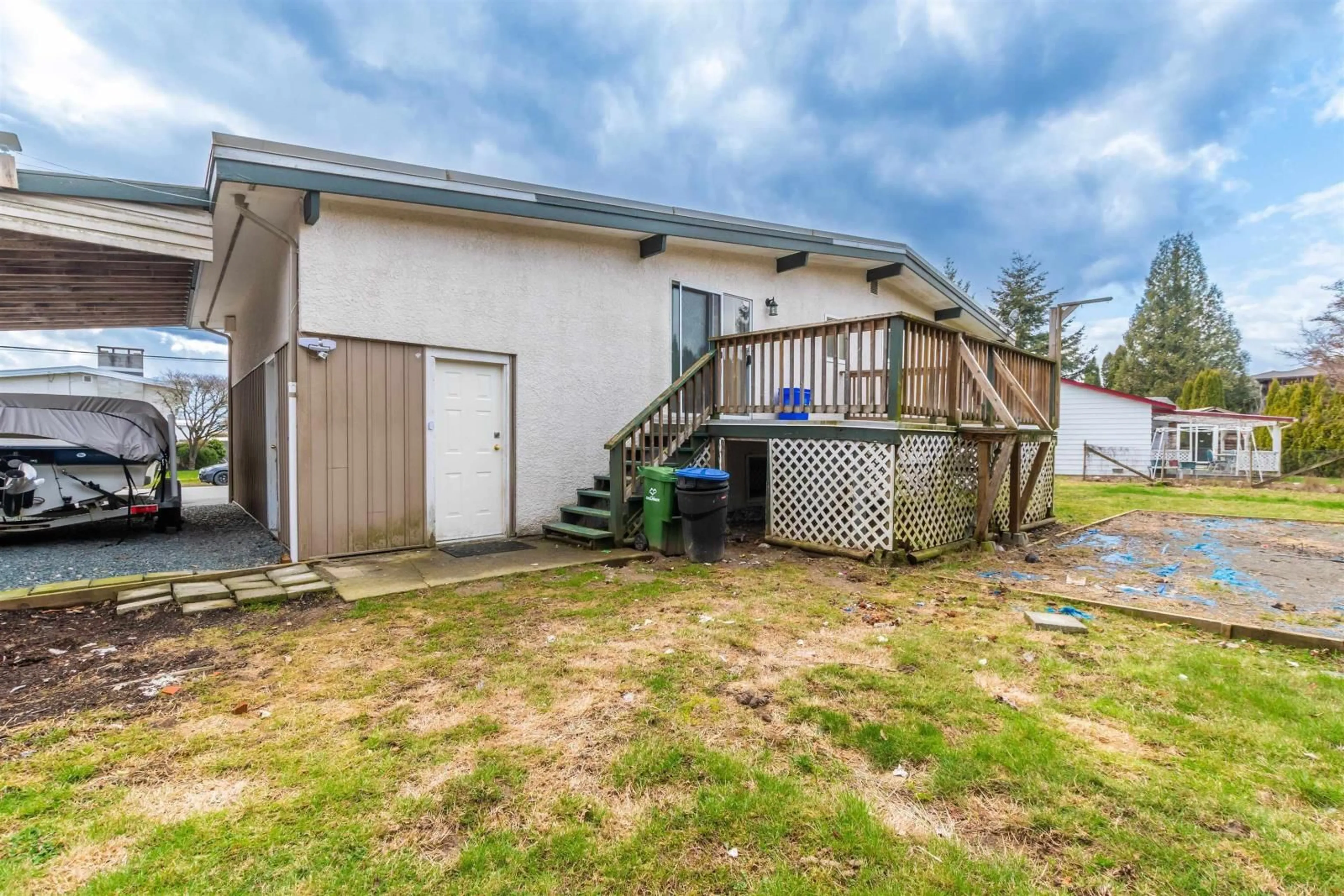 Frontside or backside of a home, the fenced backyard for 10165 HYMAR DRIVE, Chilliwack British Columbia V2P5T5