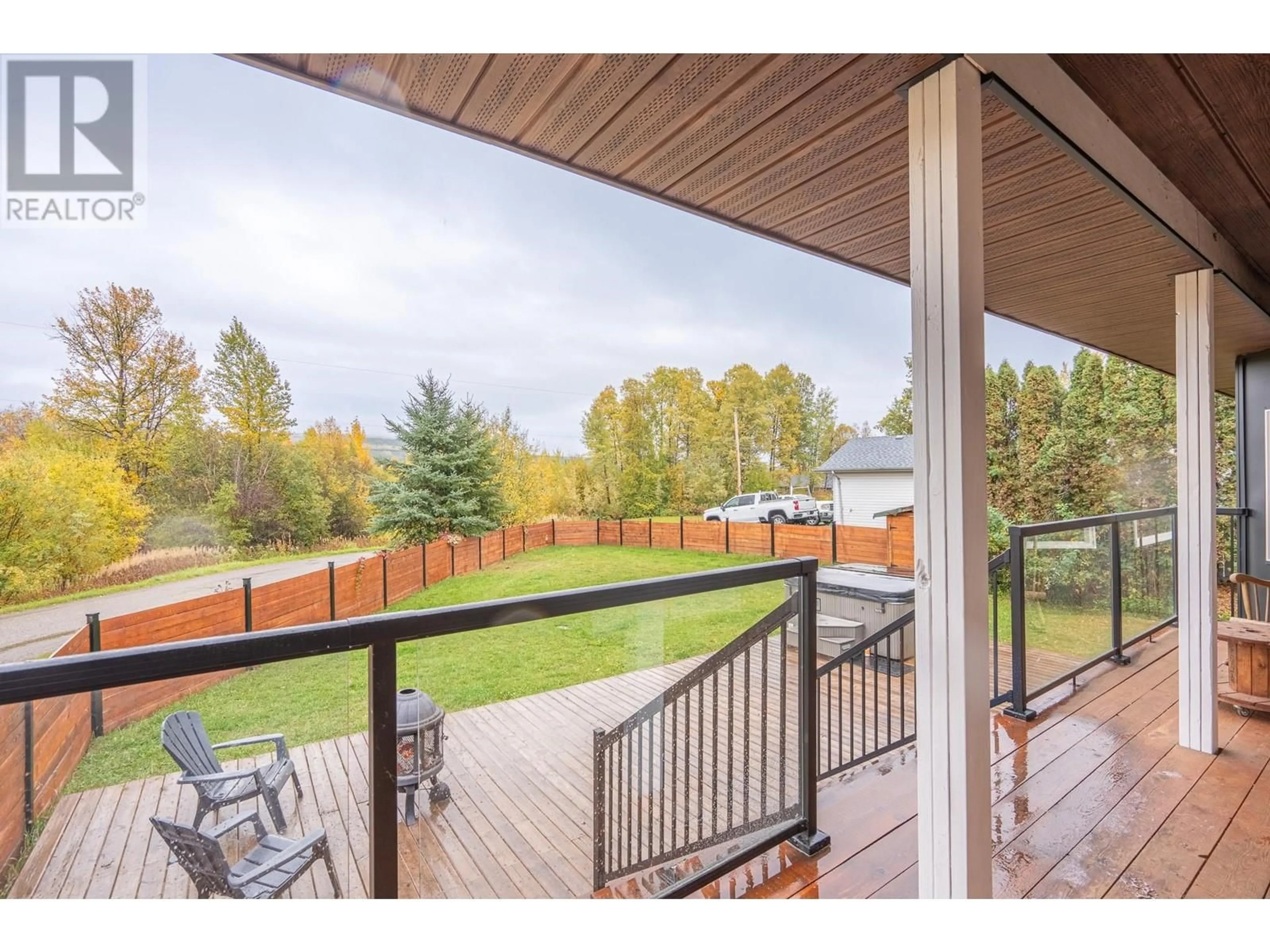 Patio, the fenced backyard for 395 VALHALLA ROAD, Prince George British Columbia V2N6W3